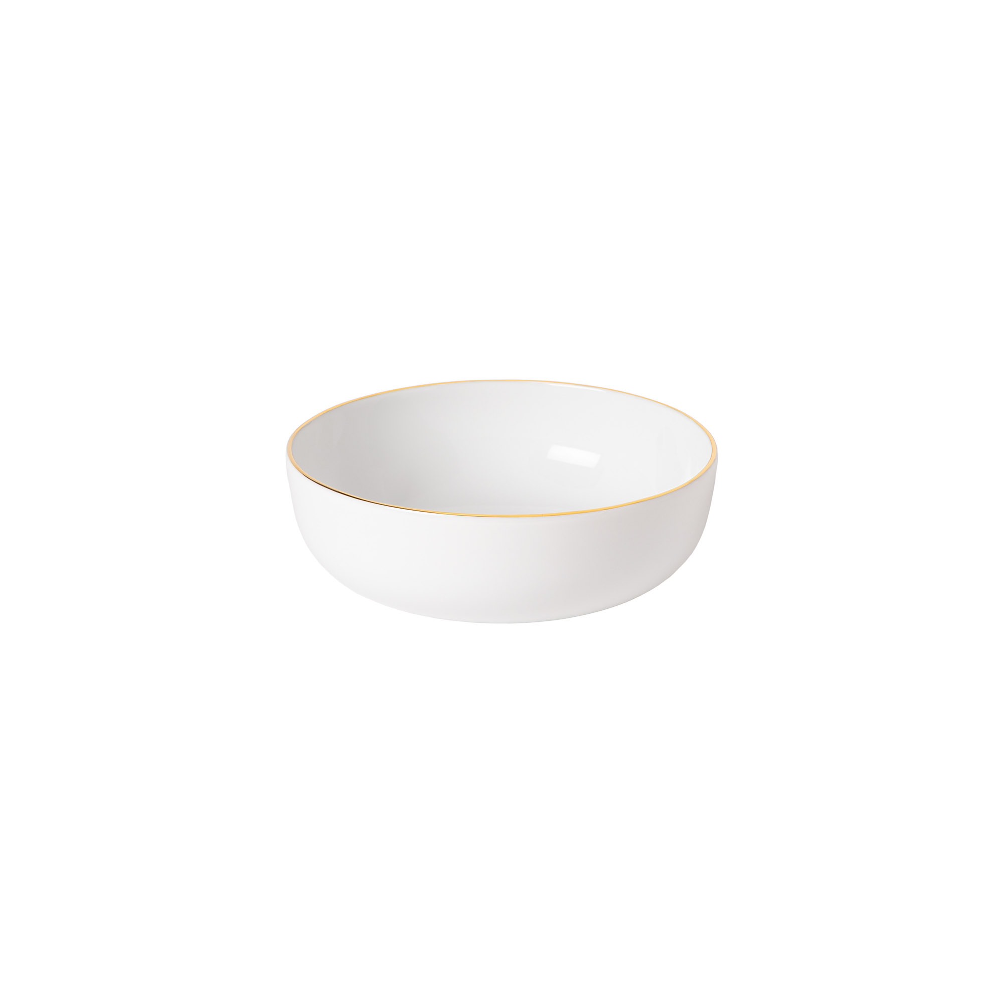 Resonance White-gold Porcelain Bowl Gold Rim 15cm Gift