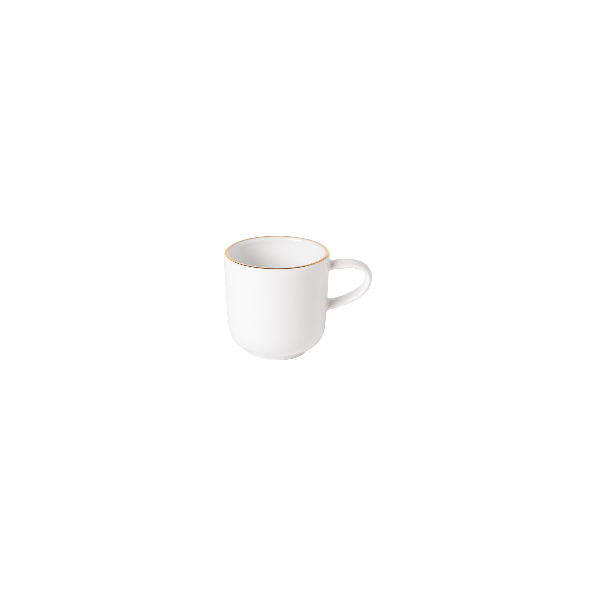 Resonance White-gold Porcelain Coffee Cup Gold Rim 8cl Gift