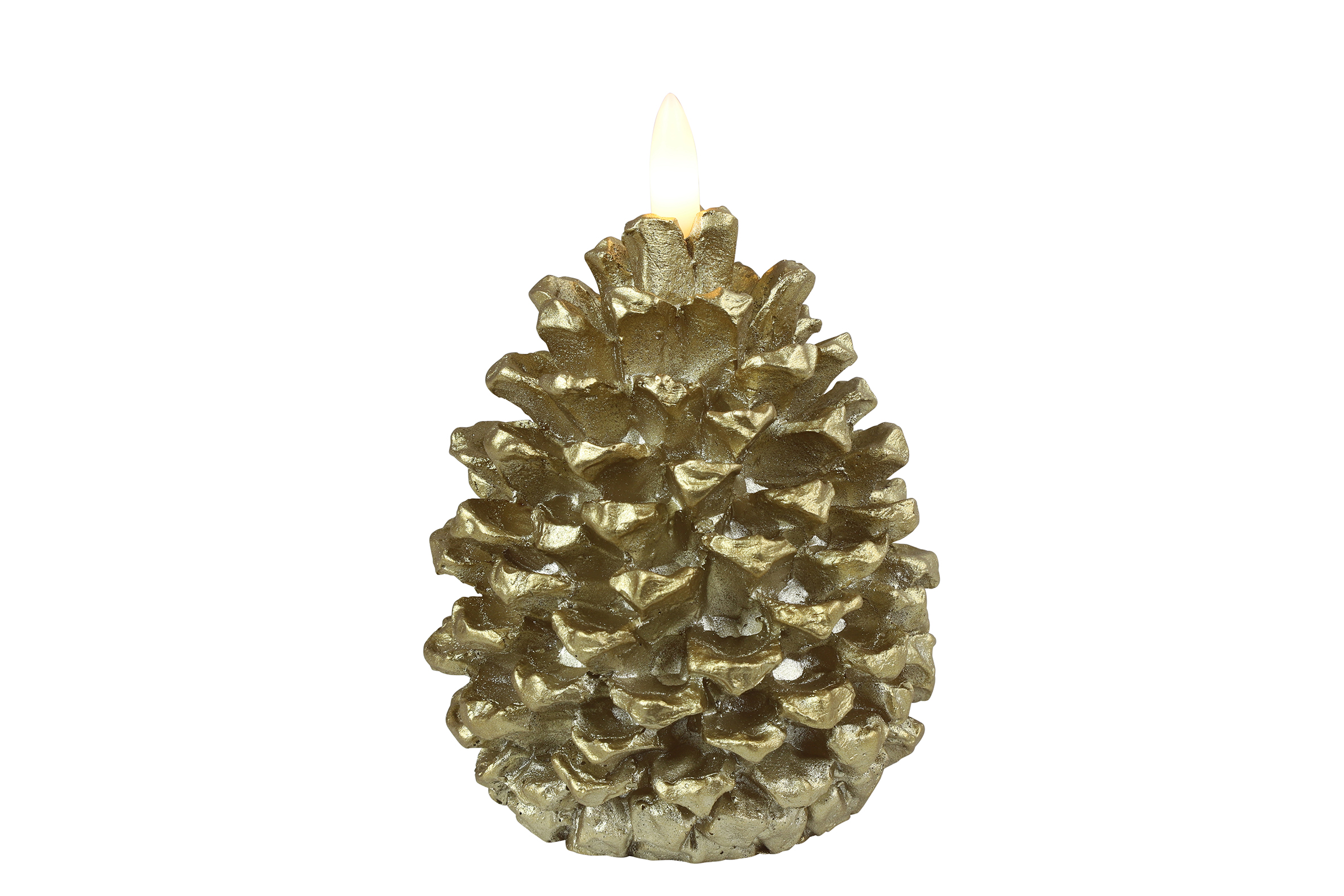 Pine Cone Candle Led Lyon M Gold Gift