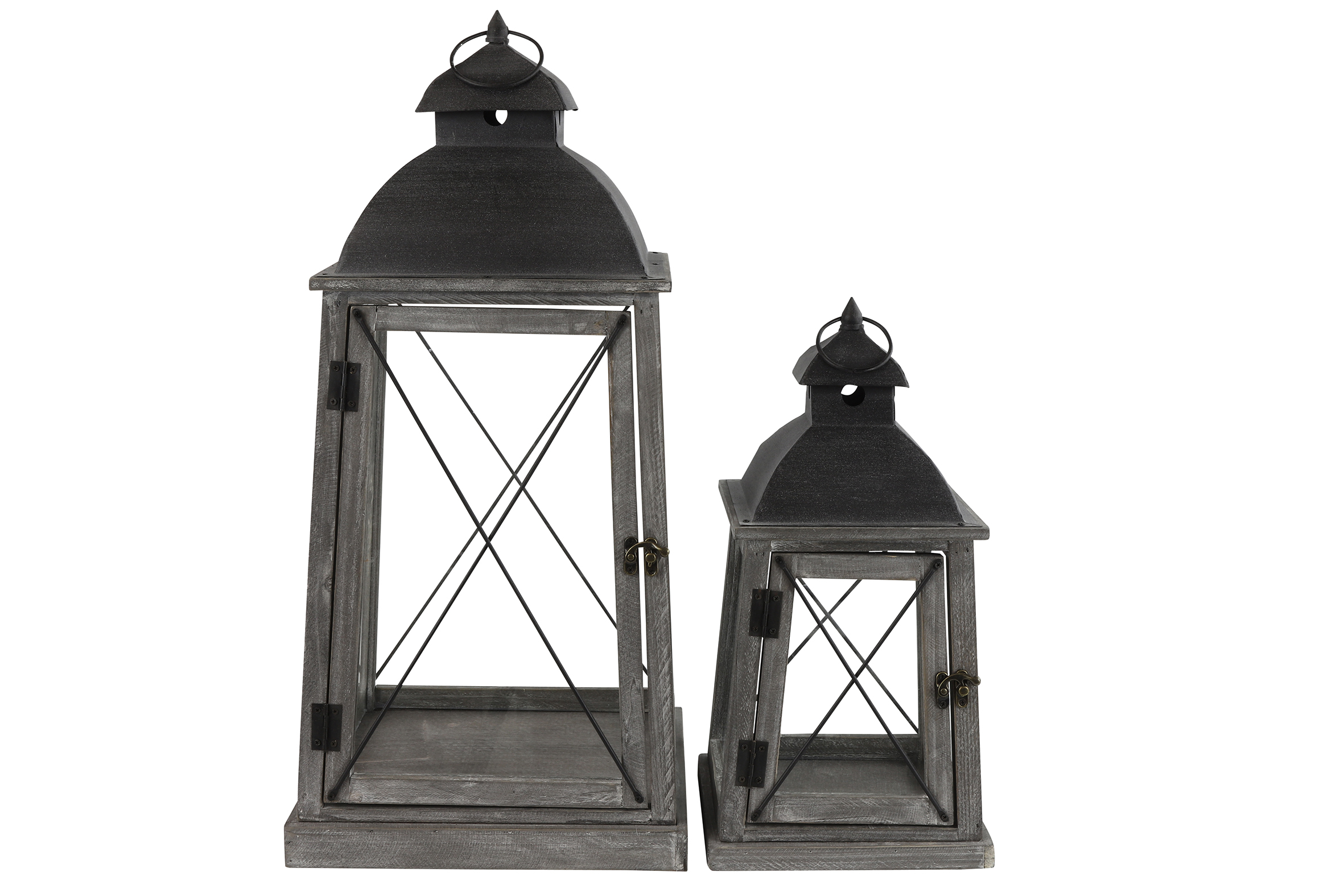 Lantern Sq Samara Set Of 2 Grey Gift
