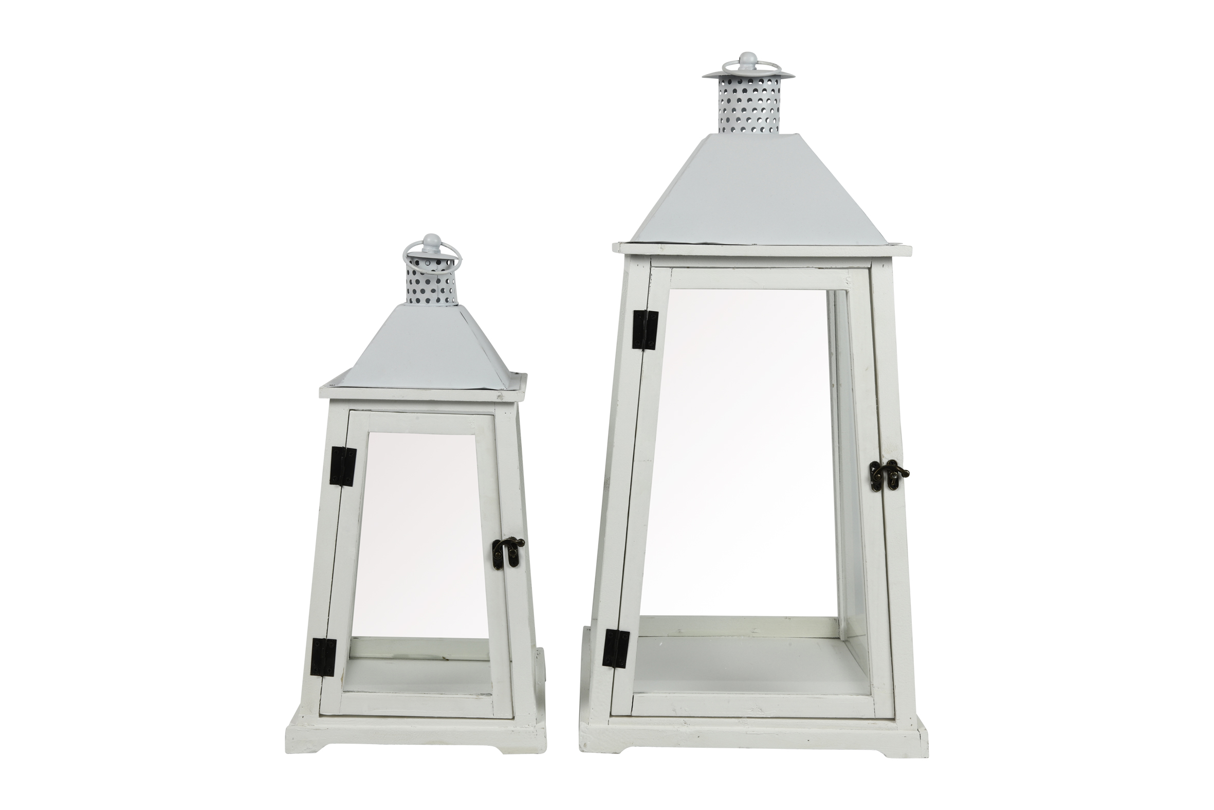 Lantern Sq Agneta Set Of 2 White Gift