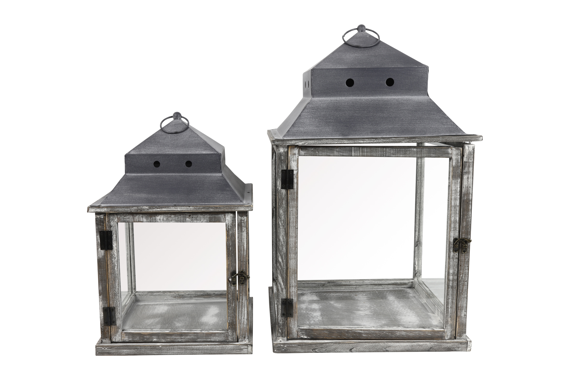 Lantern Rec Birte Set Of 2 Grey Gift