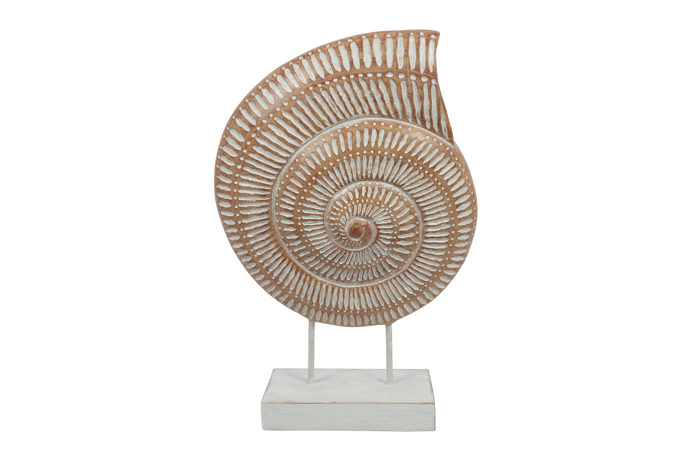 Shell Fossil O/feet L.brown Gift
