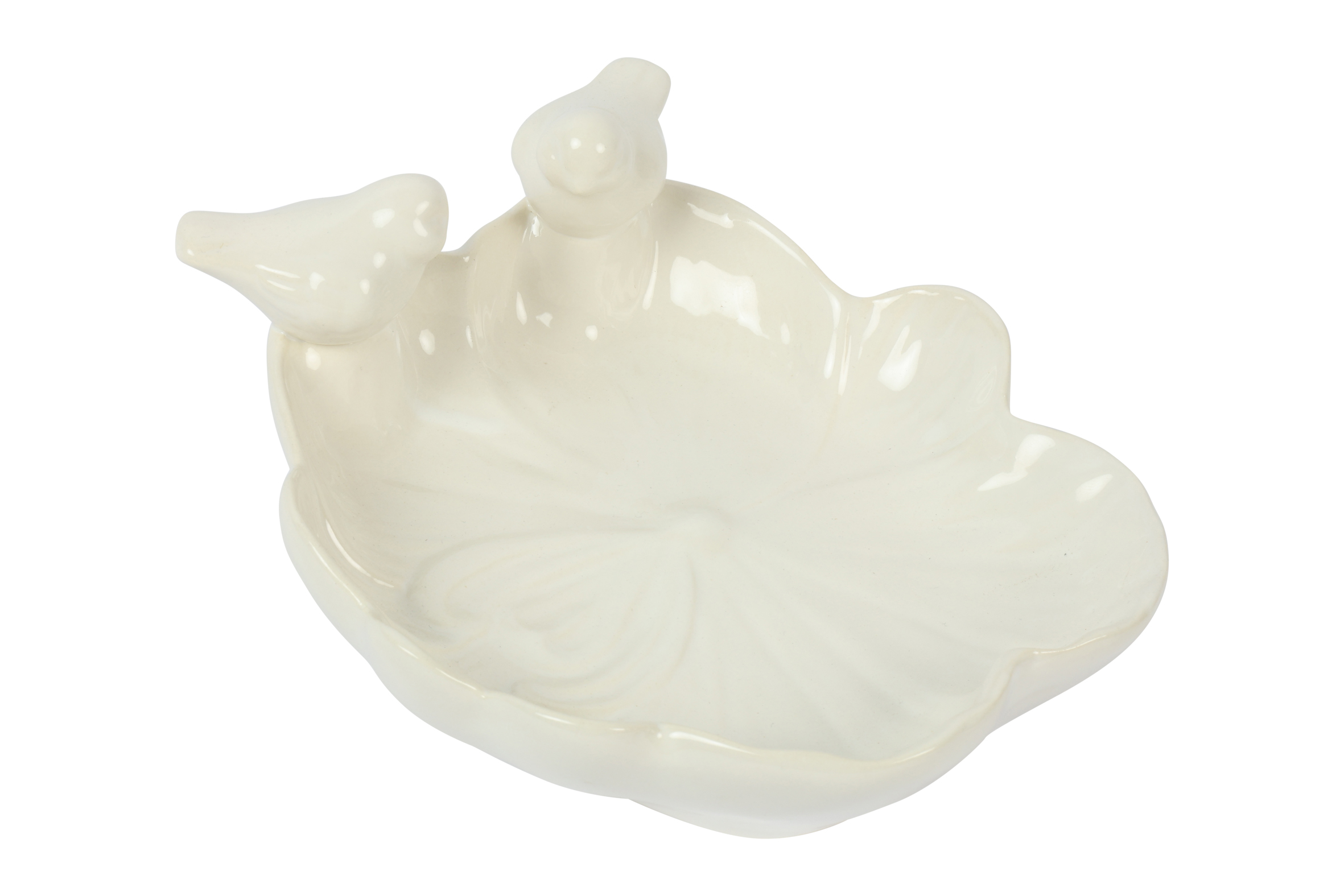 Birdbath Flower Viola S White Gift
