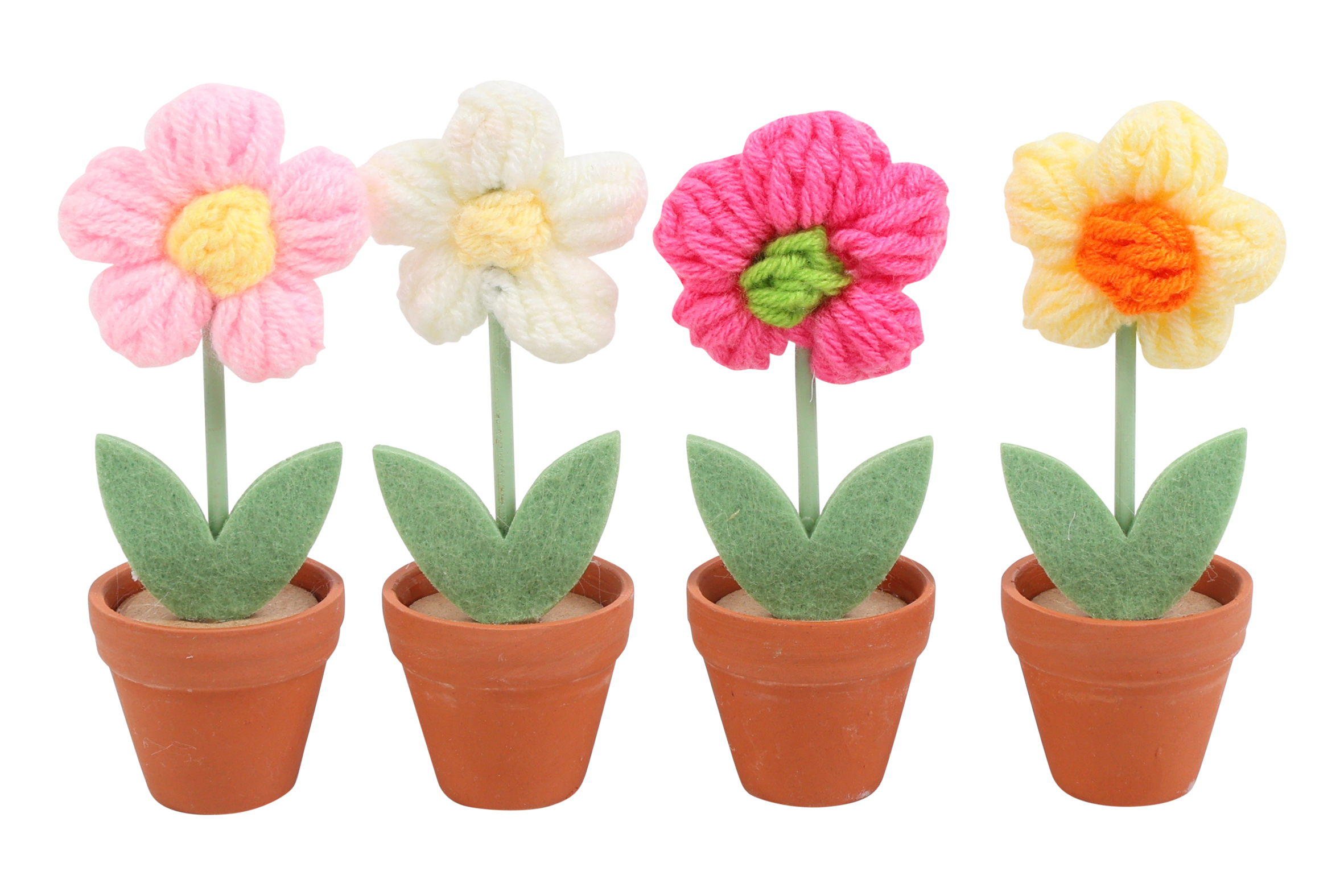 Flower Flo 4 Assorted Yellow D.pink White Pink Gift