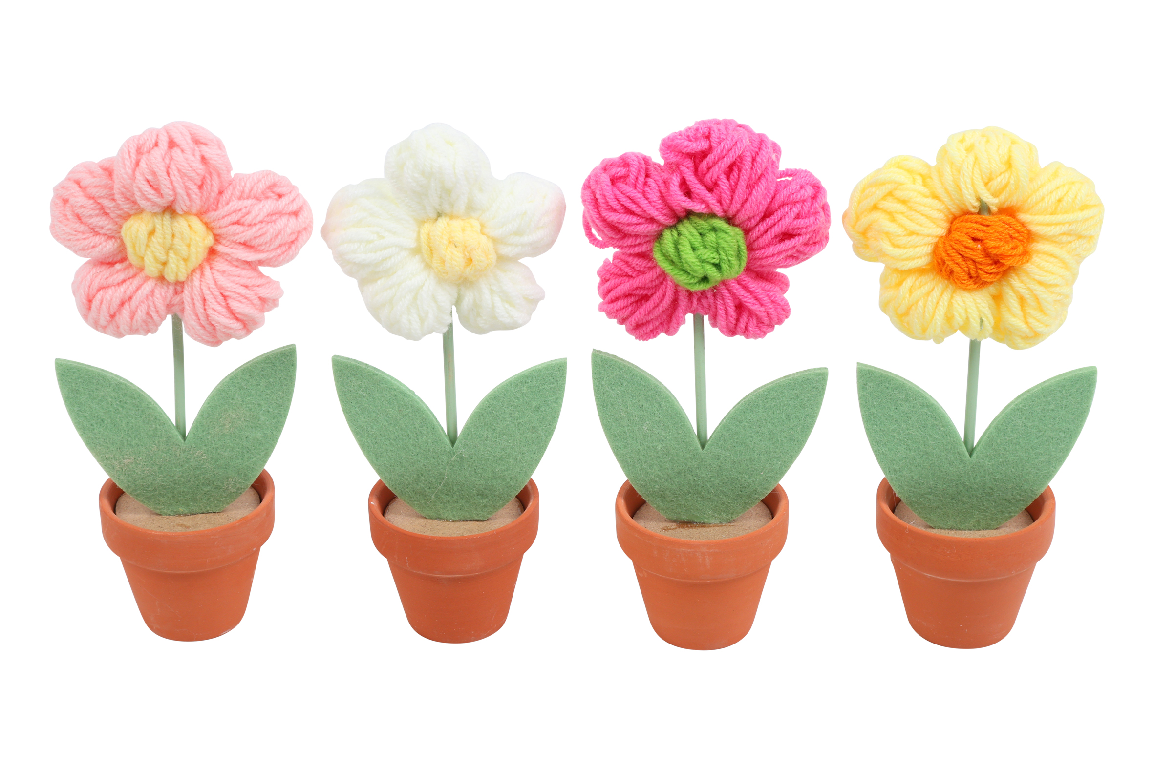 Flower Flo 4 Assorted Yellow D.pink White Pink Gift
