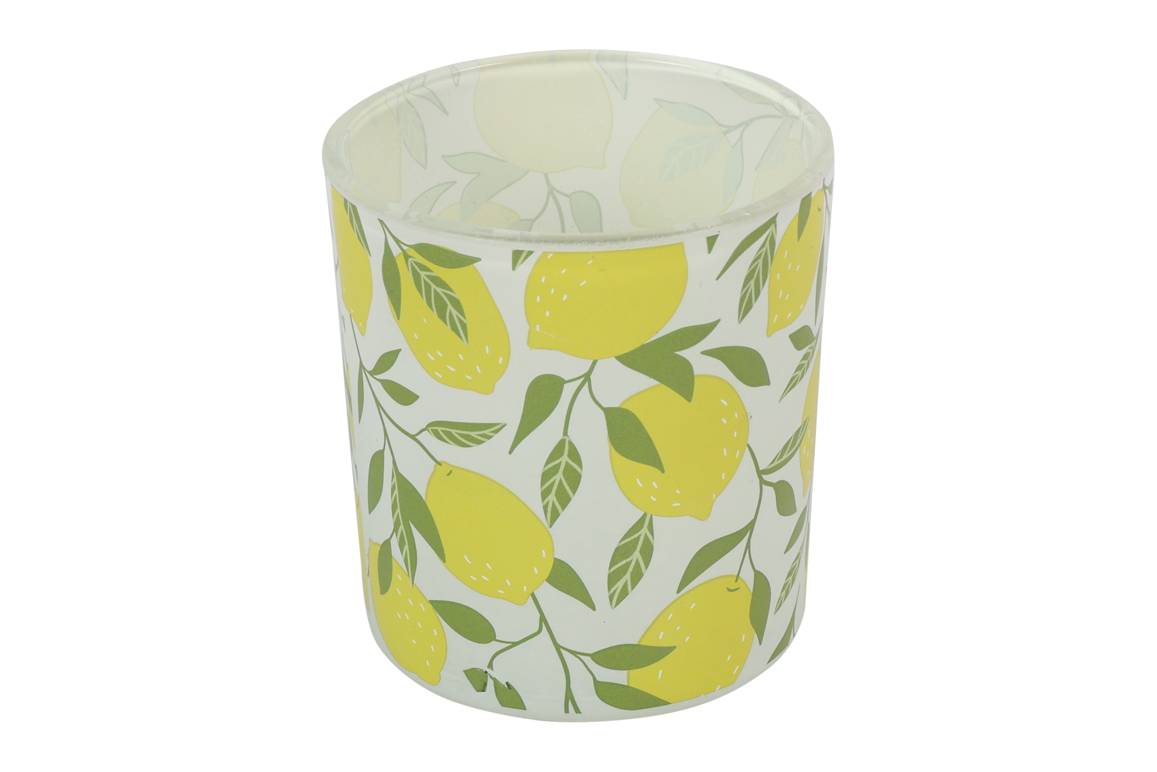 Tealight W/lemon Rd Lieve S White/yellow Gift