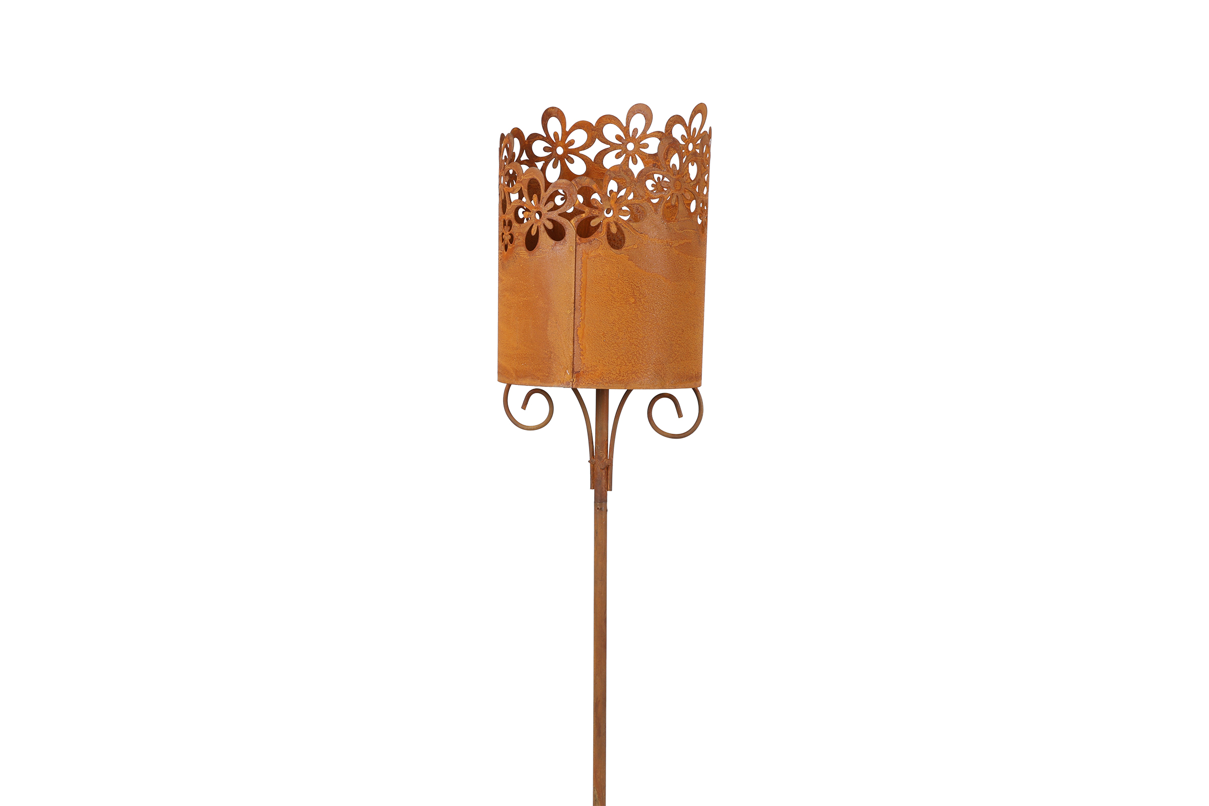 Flowerpot On Stick Aster Rusty Gift