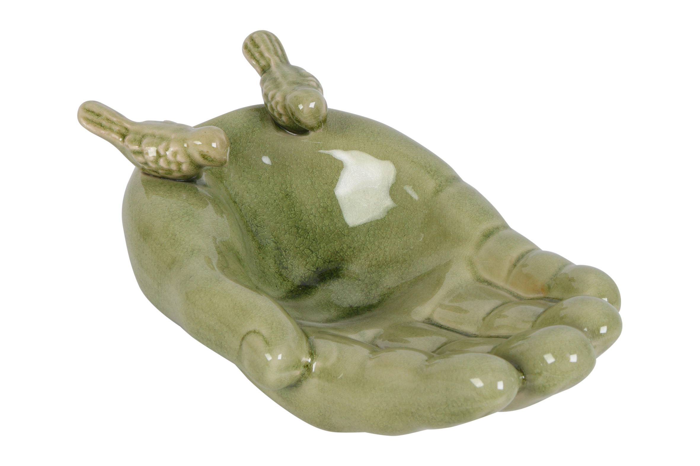 Bird Feeder Hand W/bird2fabio D.green Gift