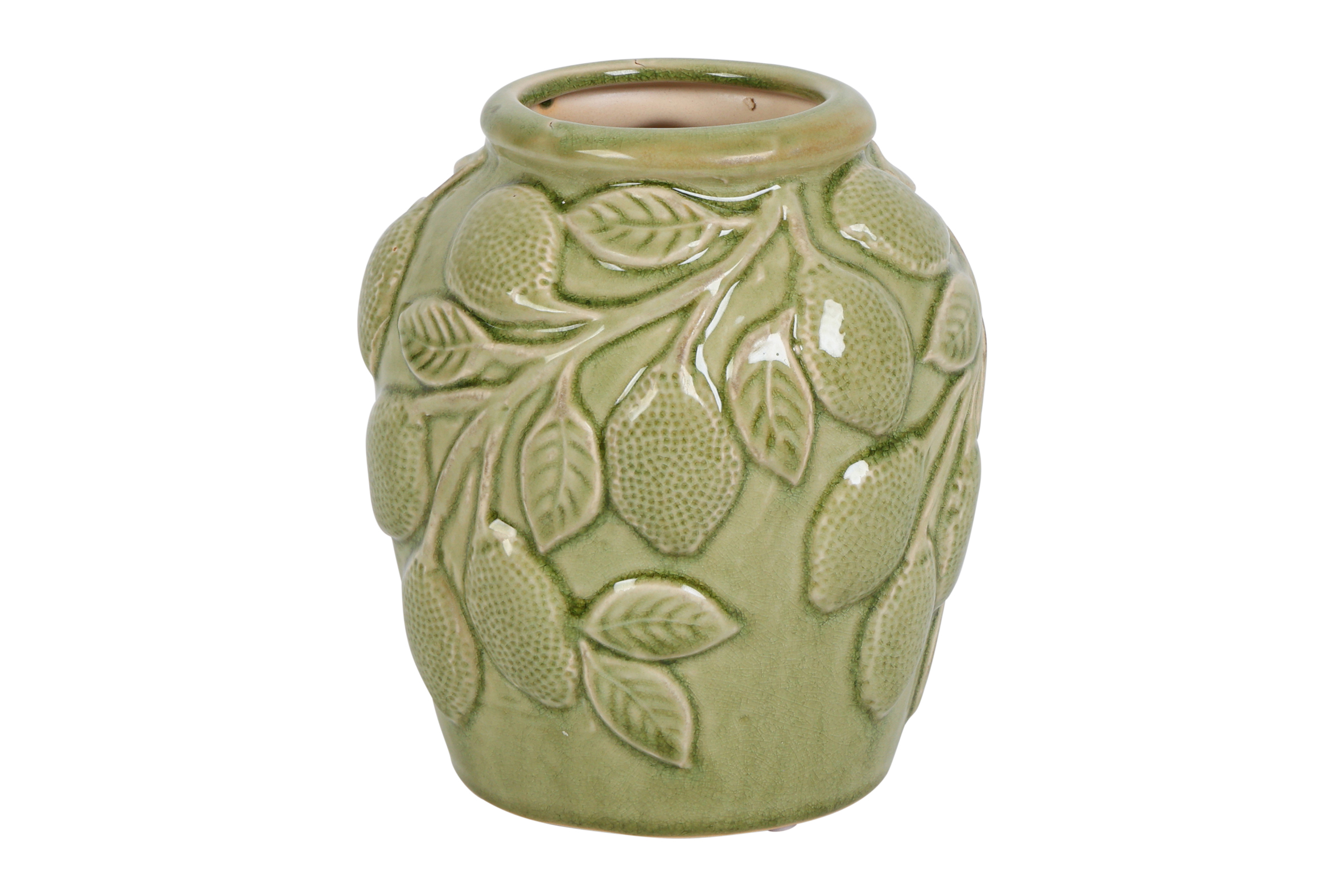 Flowerpot W/lime Rd Fabio S D.green Gift
