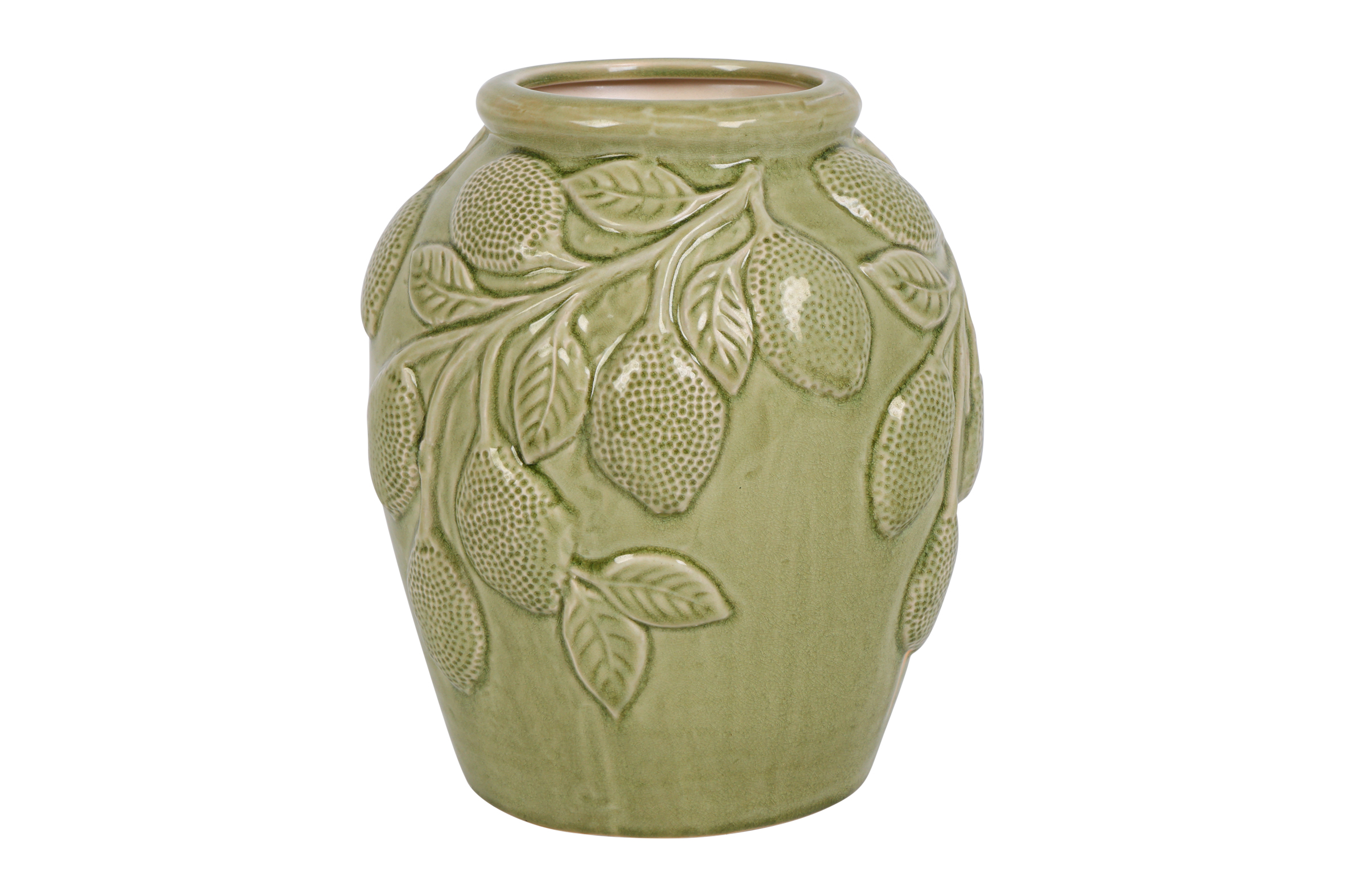 Flowerpot W/lime Rd Fabio L D.green Gift