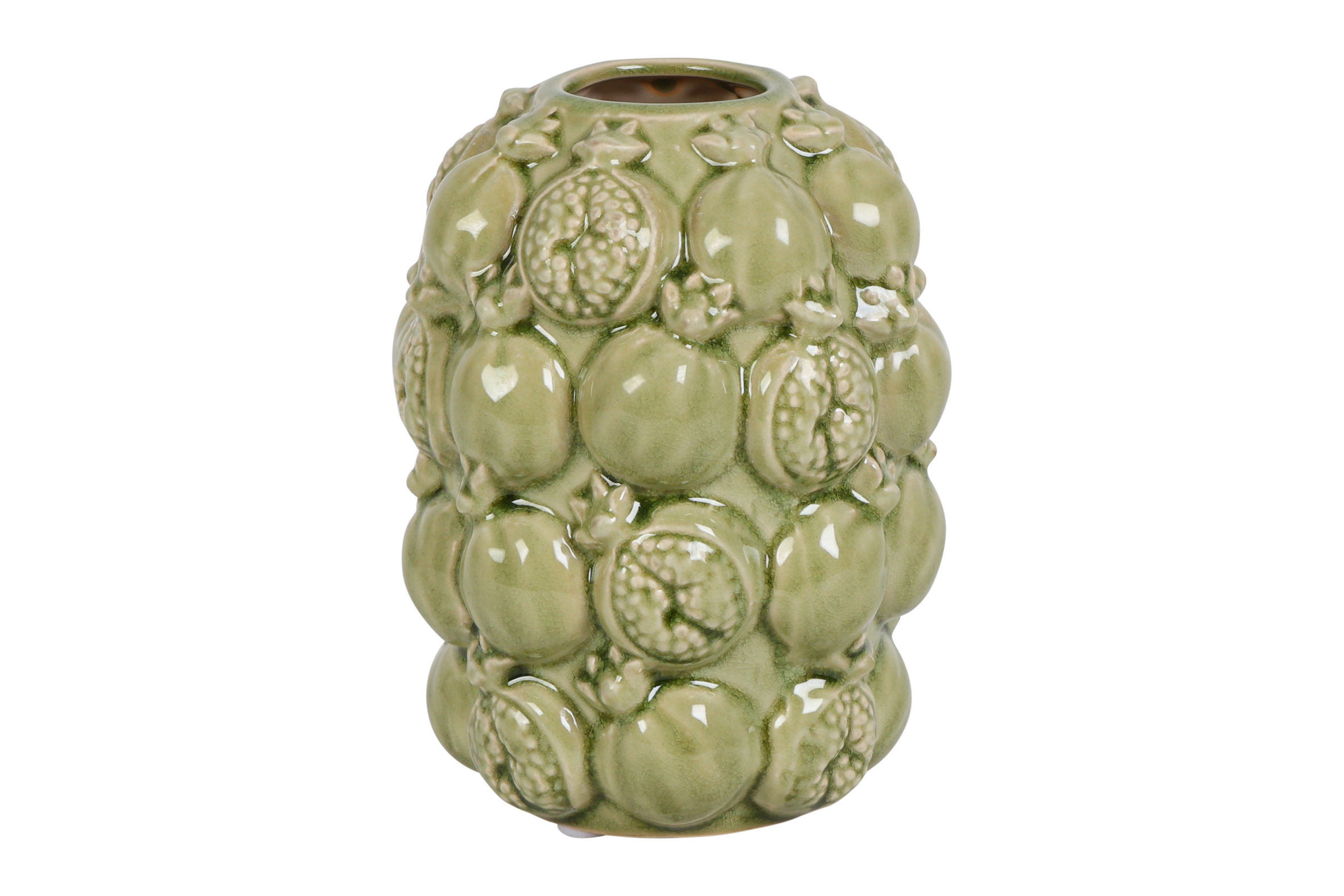 Flowerpot W/pomegranate Rd Fabio S D.green Gift