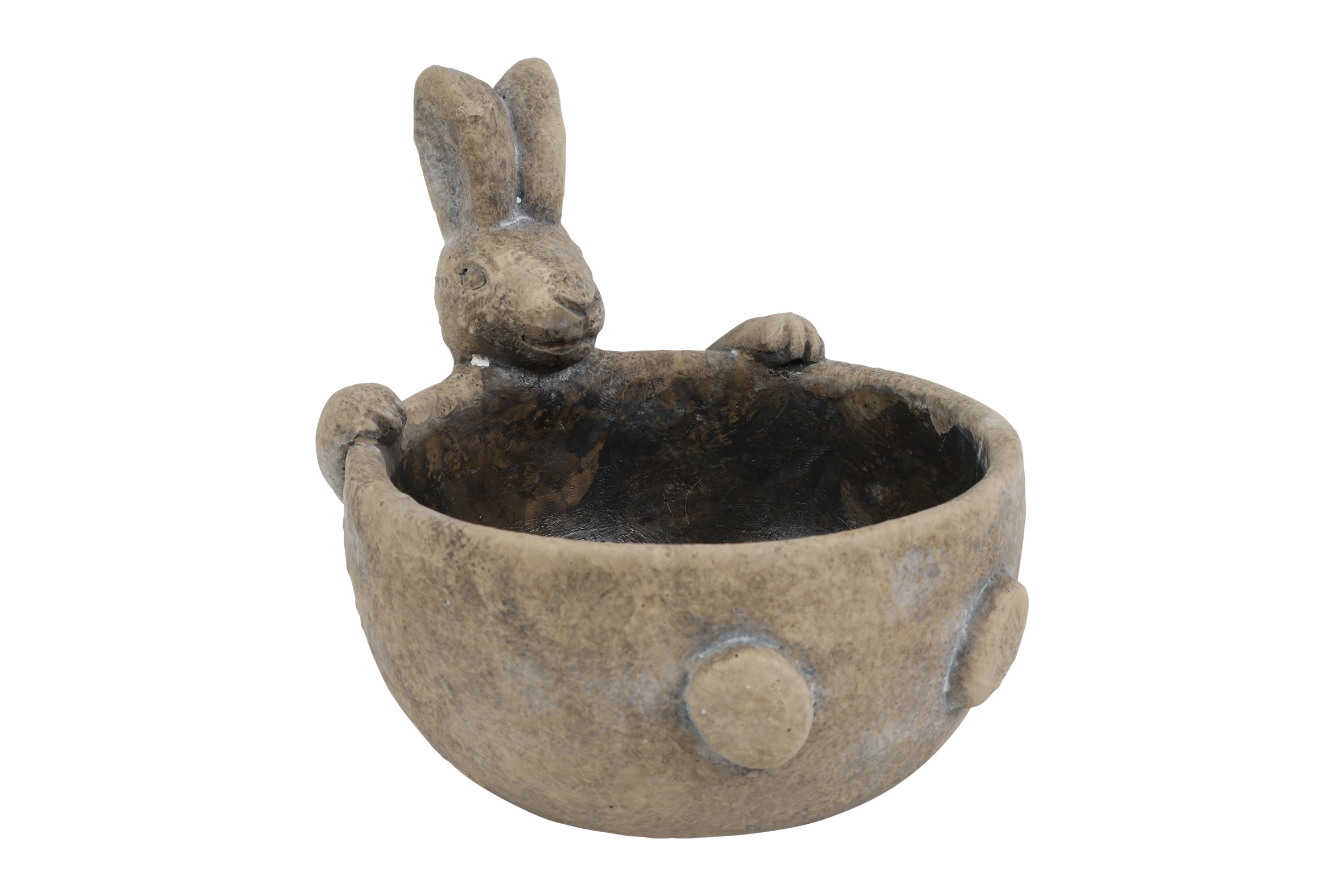 Flowerpot W/bunny Rd Pim S Brown Gift