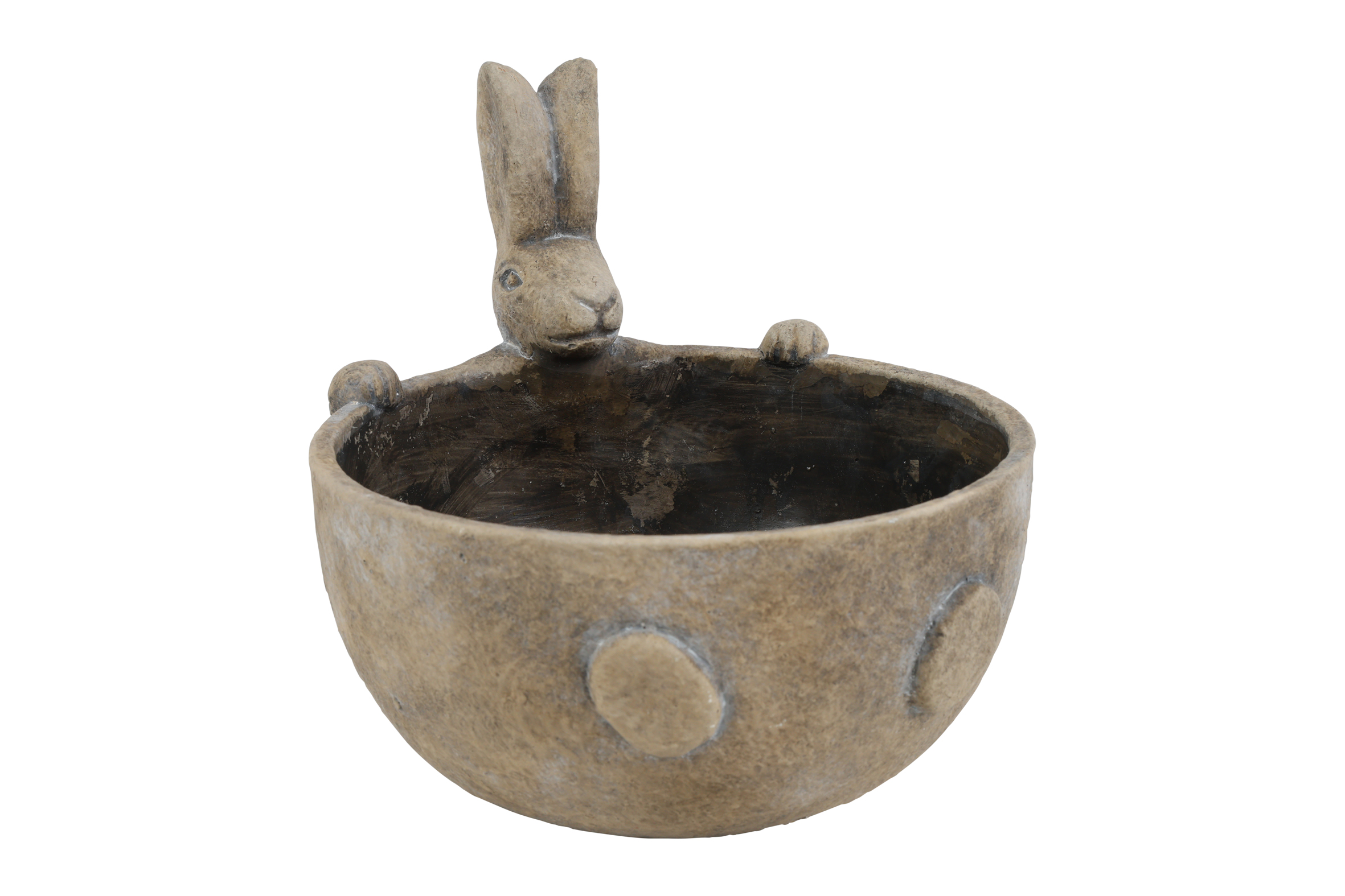 Flowerpot W/bunny Rd Pim L Brown Gift