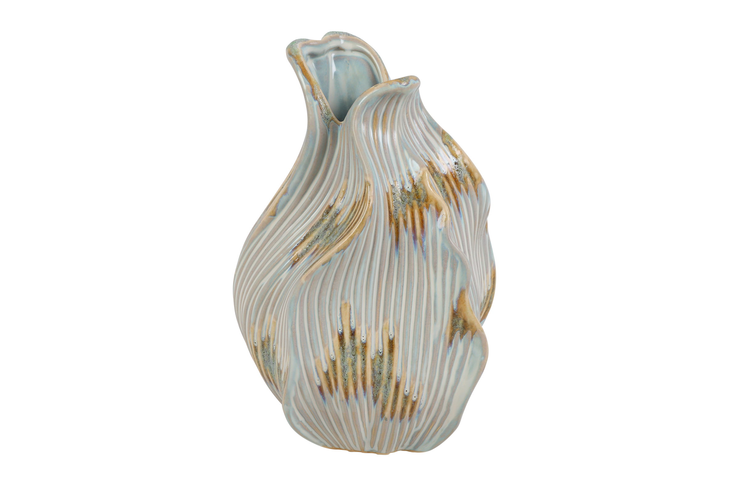 Vase Rd Gracia L White/gold Gift