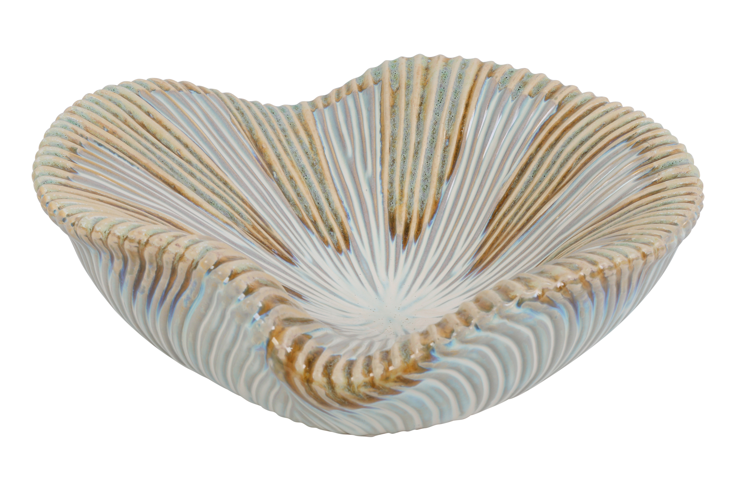 Bowl Rd Galien L White/gold Gift