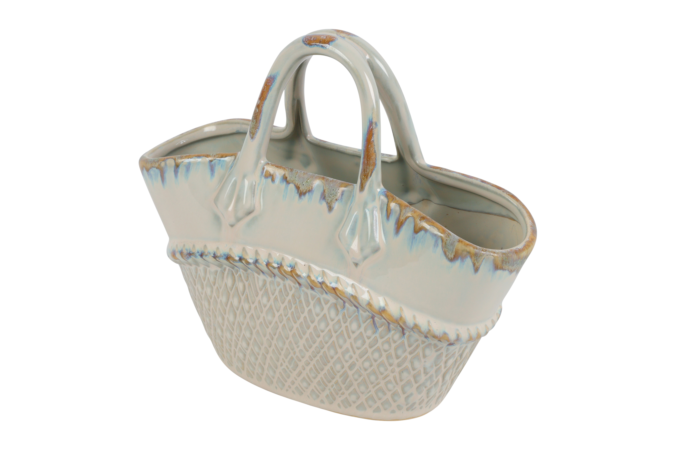 Vase Ov Birgit S White/gold Gift