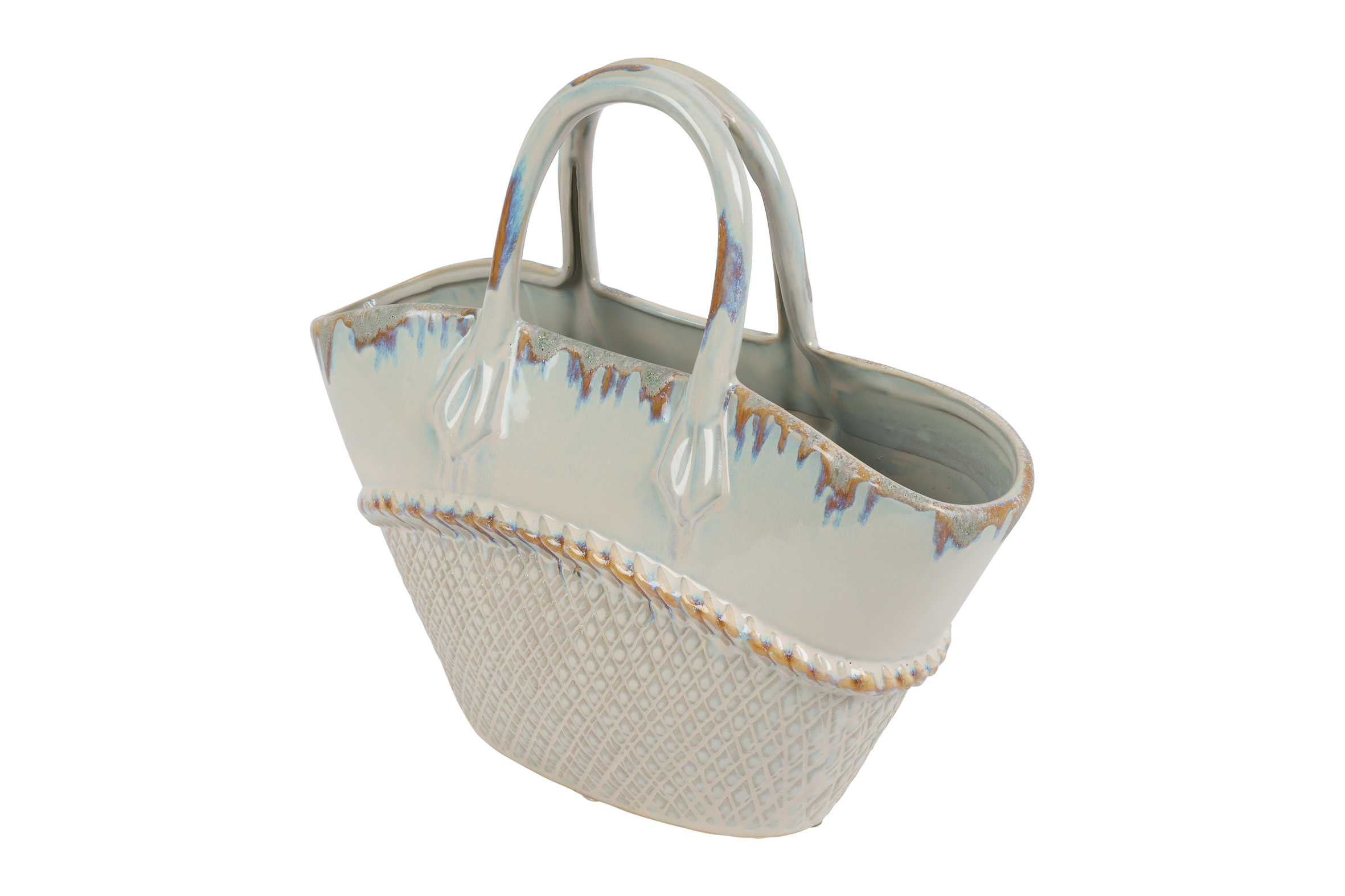 Vase Ov Birgit L White/gold Gift