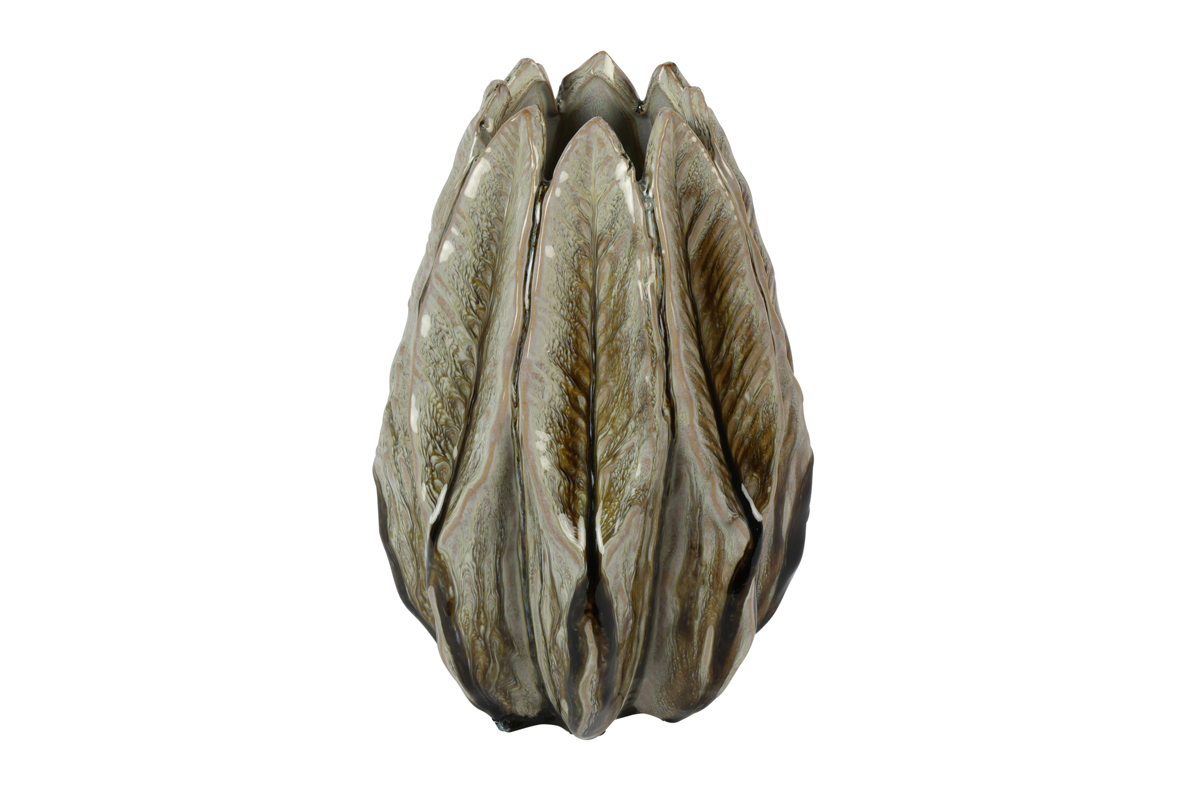 Vase Rd Levi Leaf M Green Gift