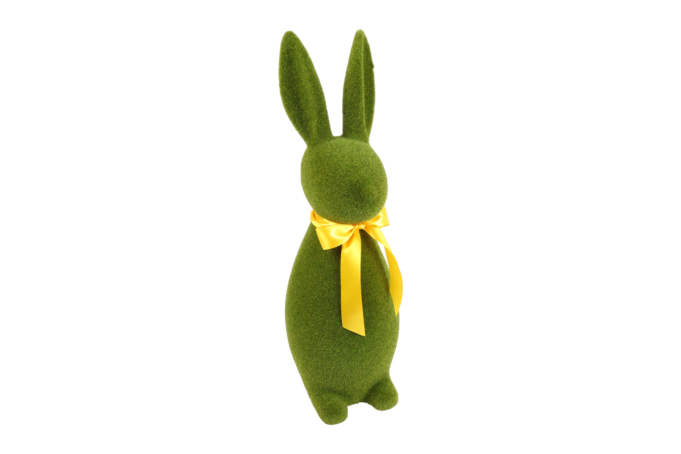 Hare Standing Flocked Meike Xl Green W/bow Gift