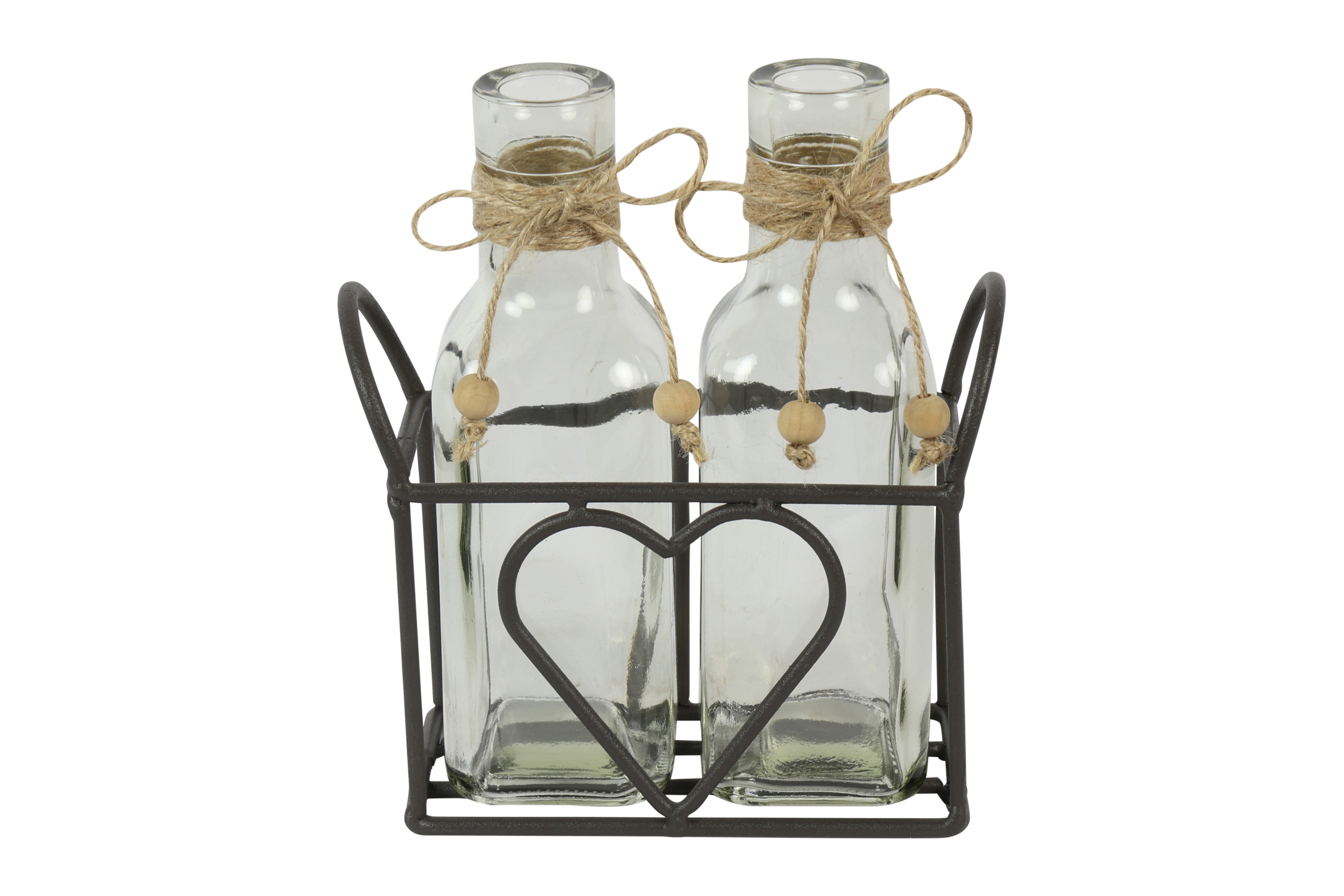 Vase 2x I/rack Rec Nancy S Black Gift