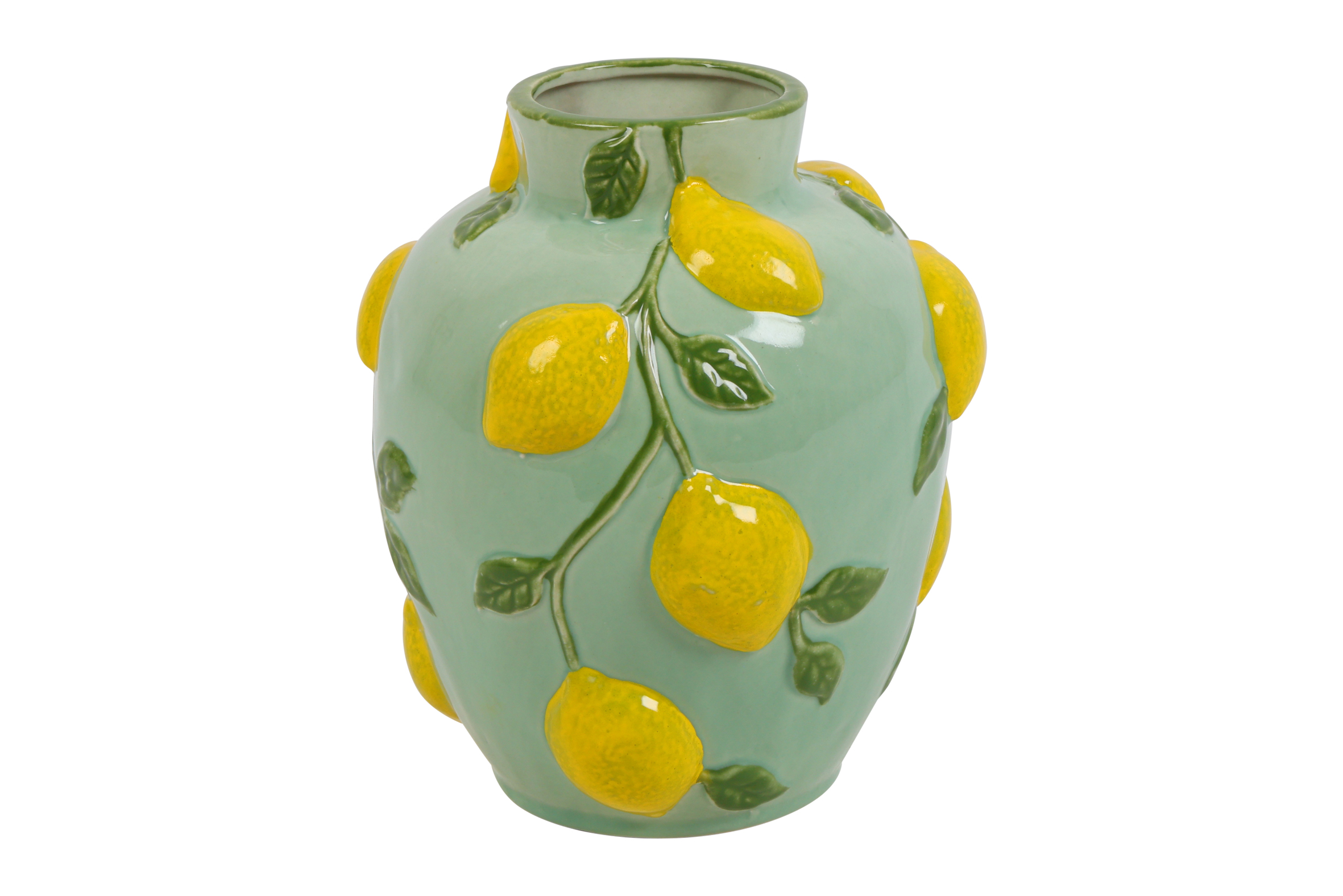 Vase W/lemon Con Sisi S Green Gift