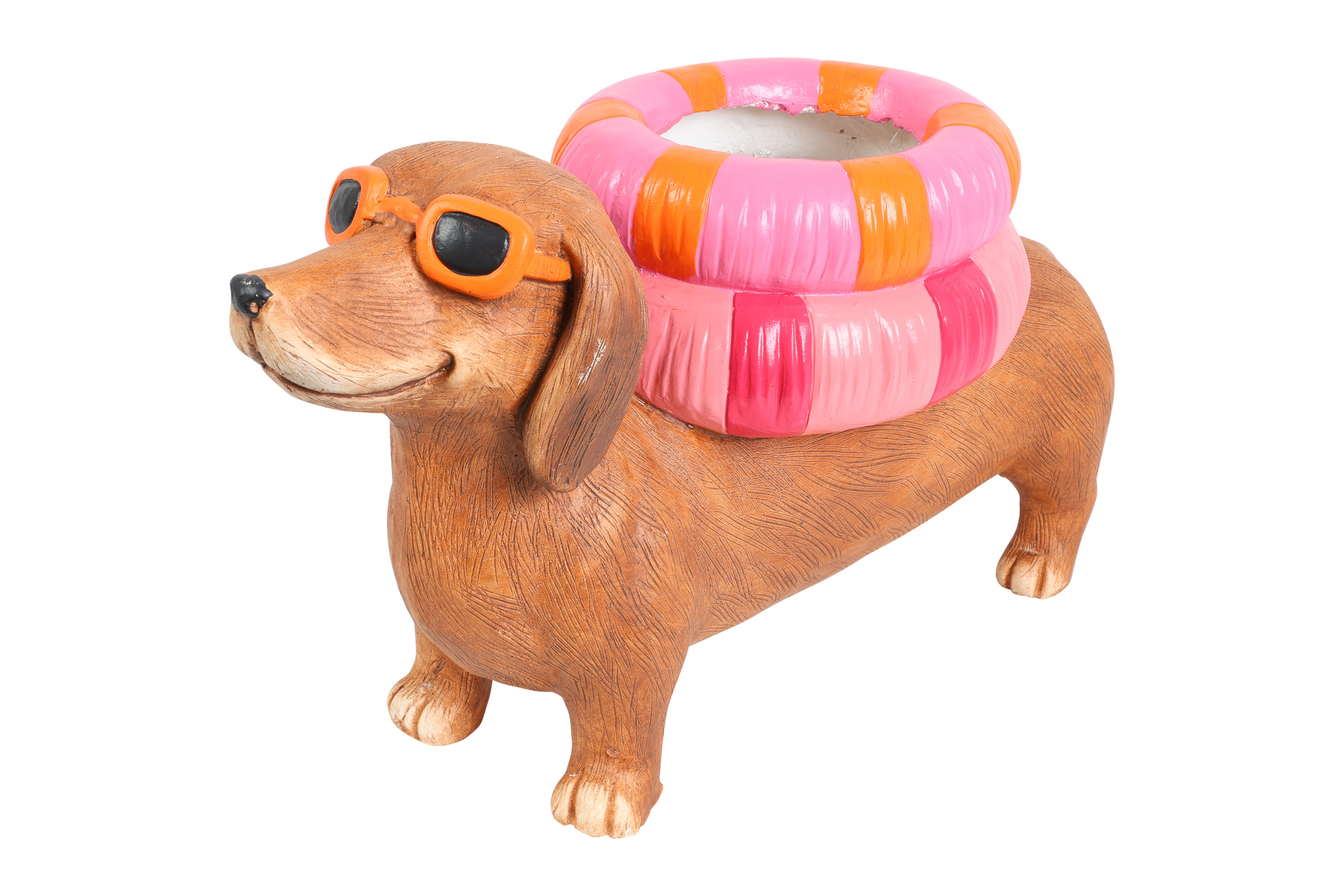 Flowerpot Larry W/life Rings Brown Gift