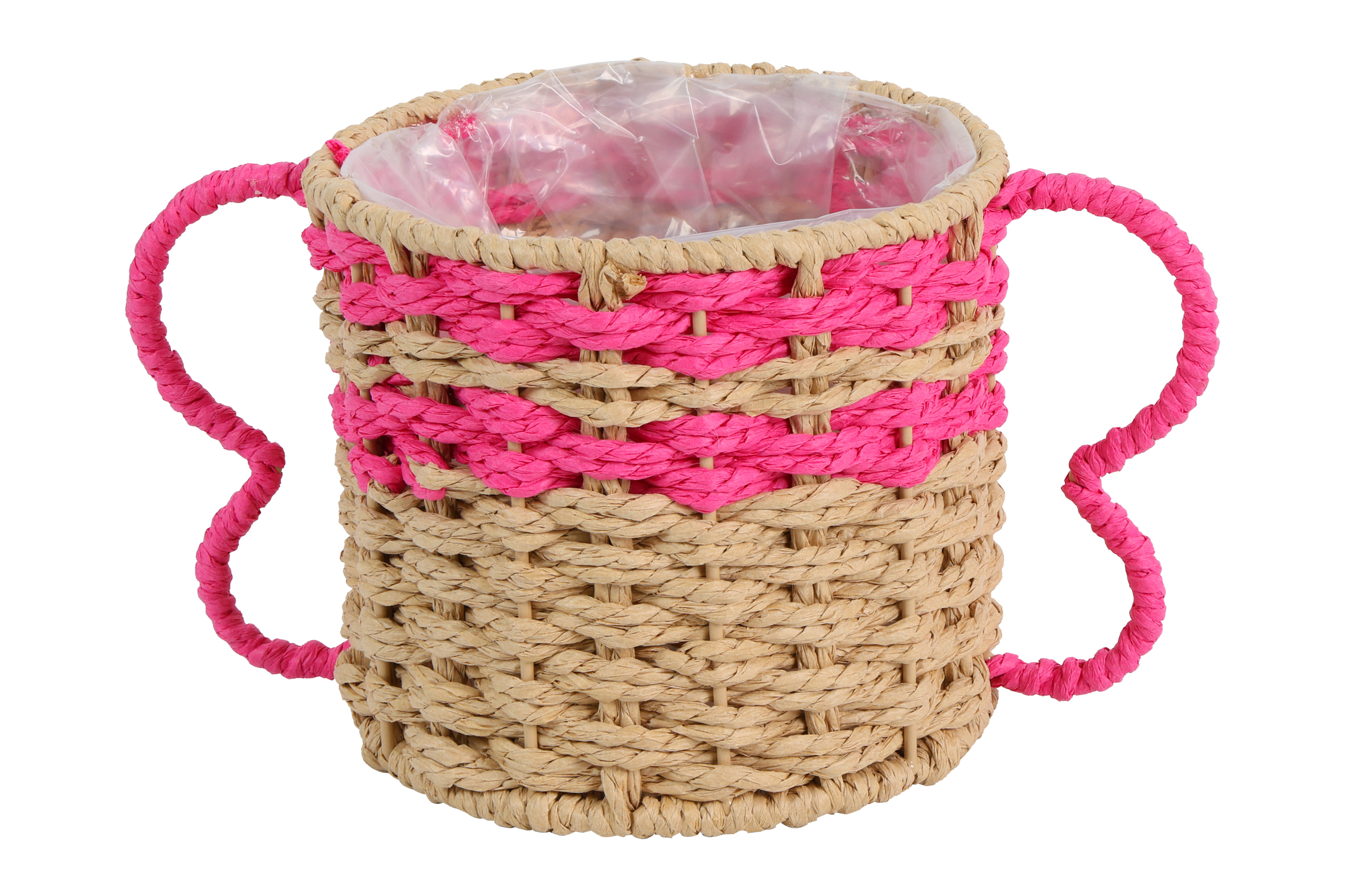 Flowerpot W/handles Jade L Fuchsia Gift