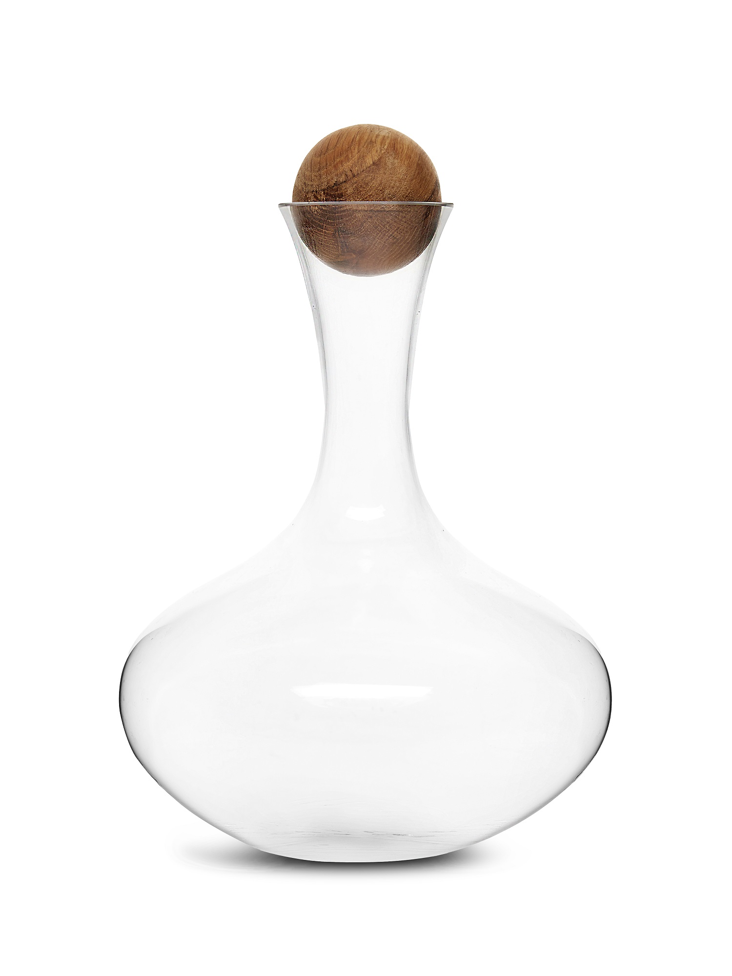 Nature Wine Carafe W. Oak Stopper (4) Clear/brown Gift