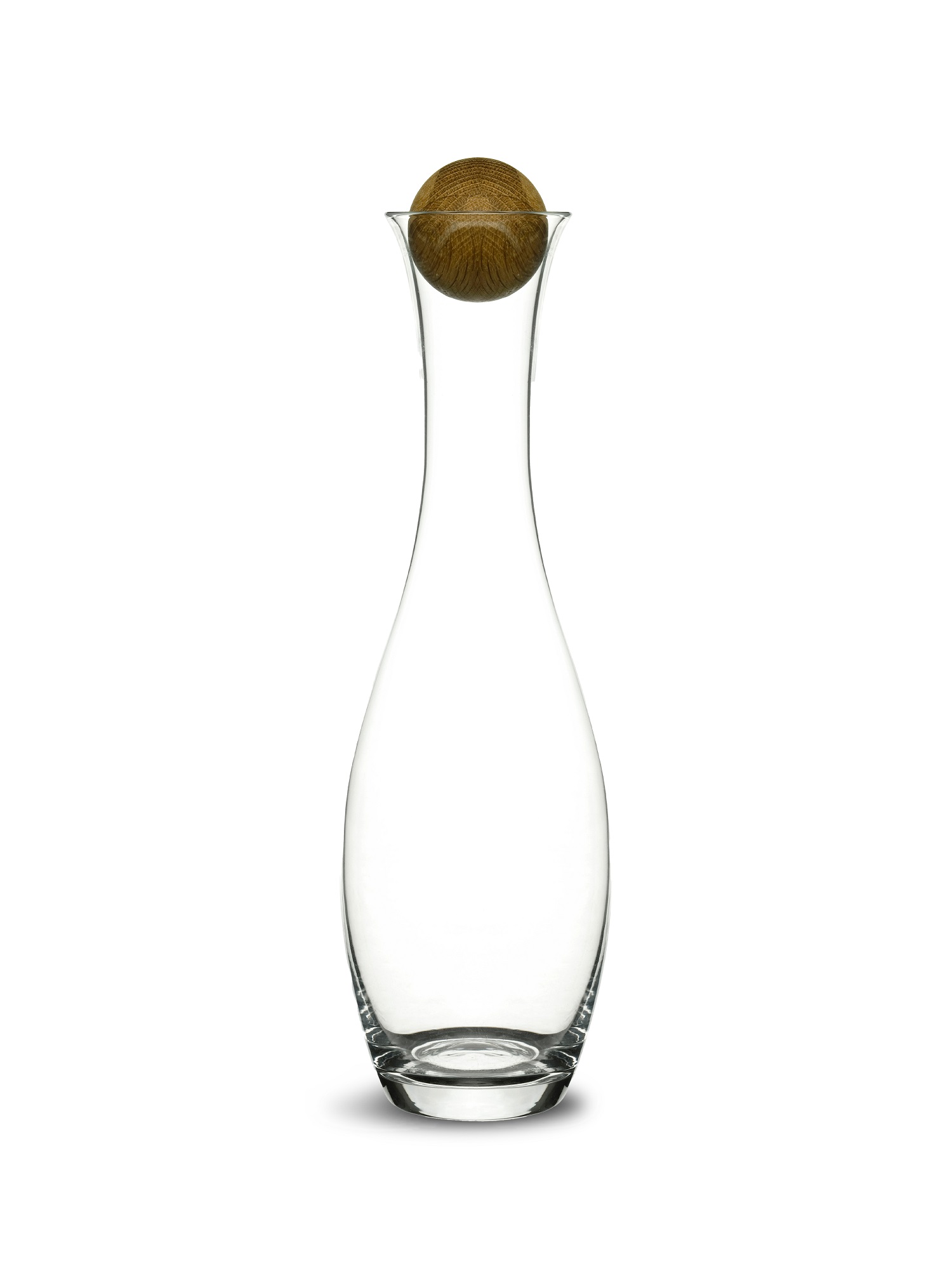 Nature Carafe With Oak Stopper (6) Clear/brown Gift