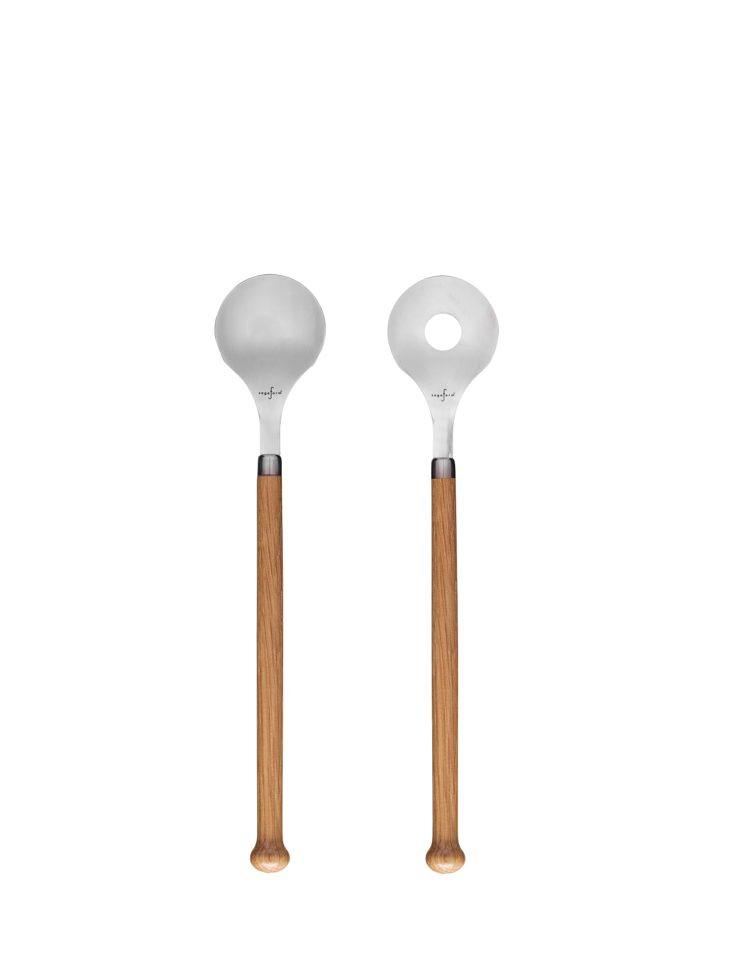 Nature Salad Servers 2-pcs (6) Silver/brown Gift