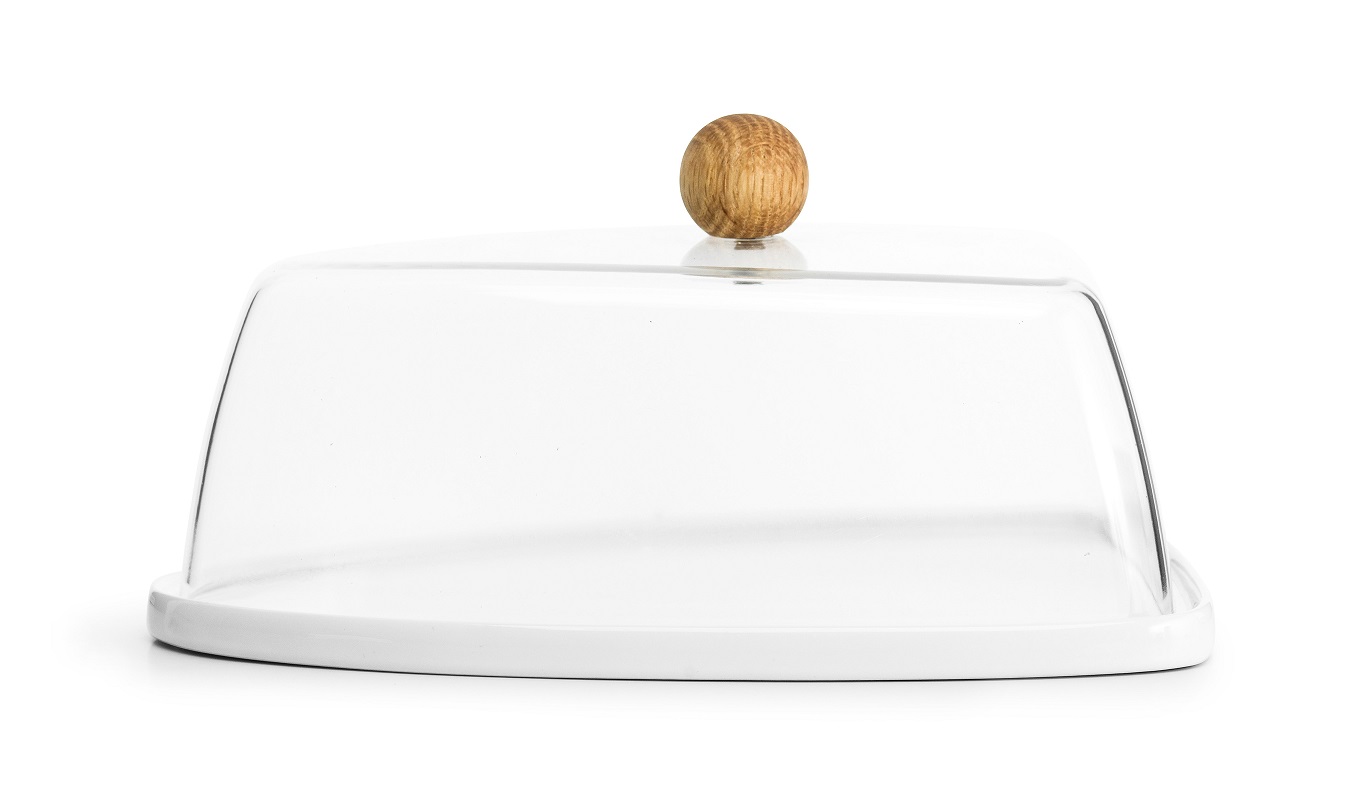 Nature Cheese Dome (6) Clear/white/brown Gift