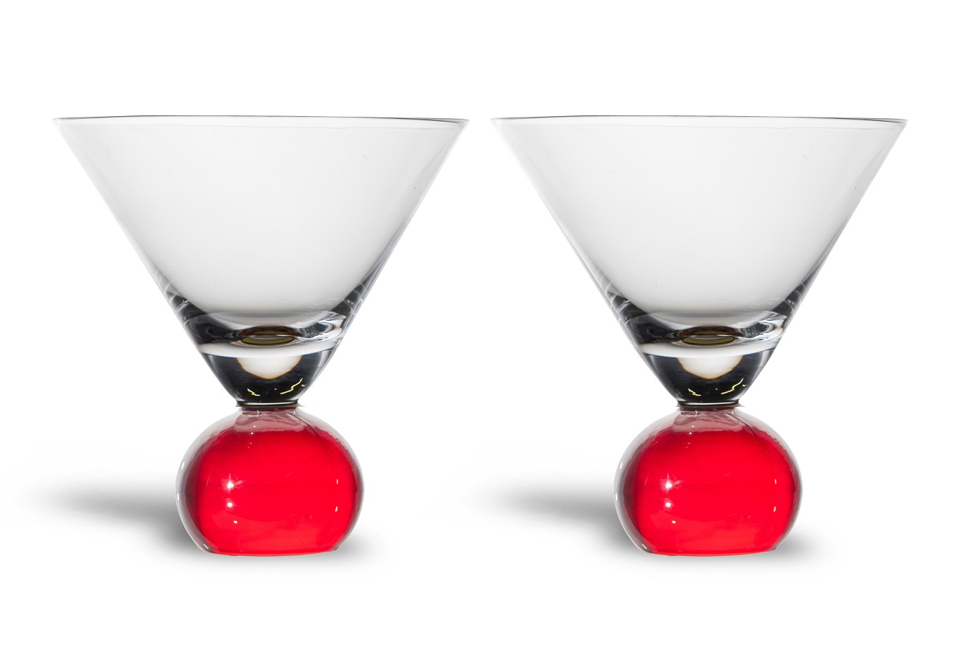 Glass Spice 2pcs/set (6) Clear/red Gift