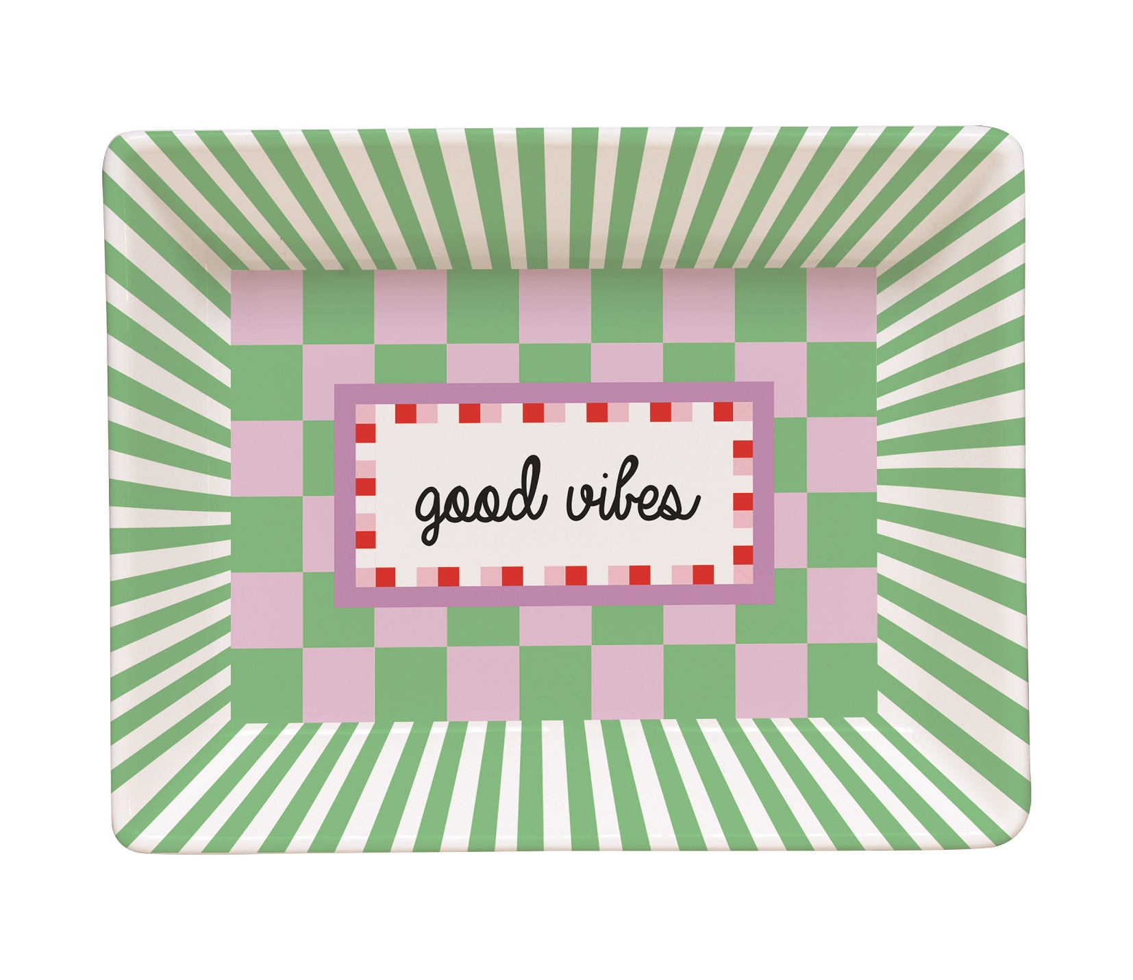 Porcelain Pocket Emptier14x11 Cm In Color Box Twist & Match Green Gift