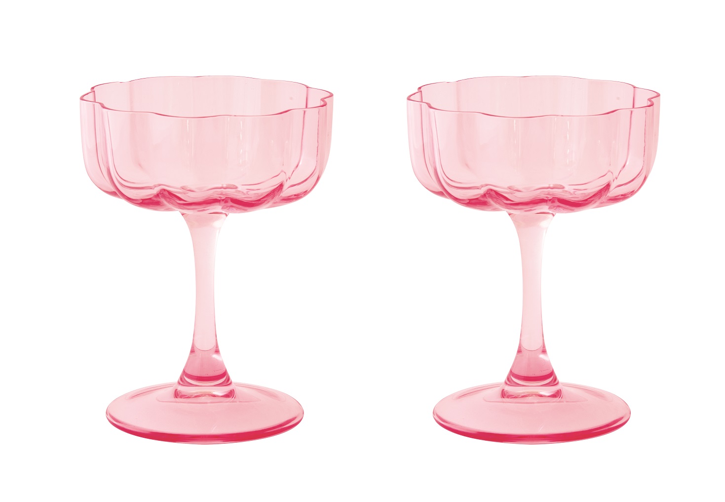 Set Of 2 Cups Glasses 150 Ml In Color Box Twist & Match Aquamarine-pink Gift