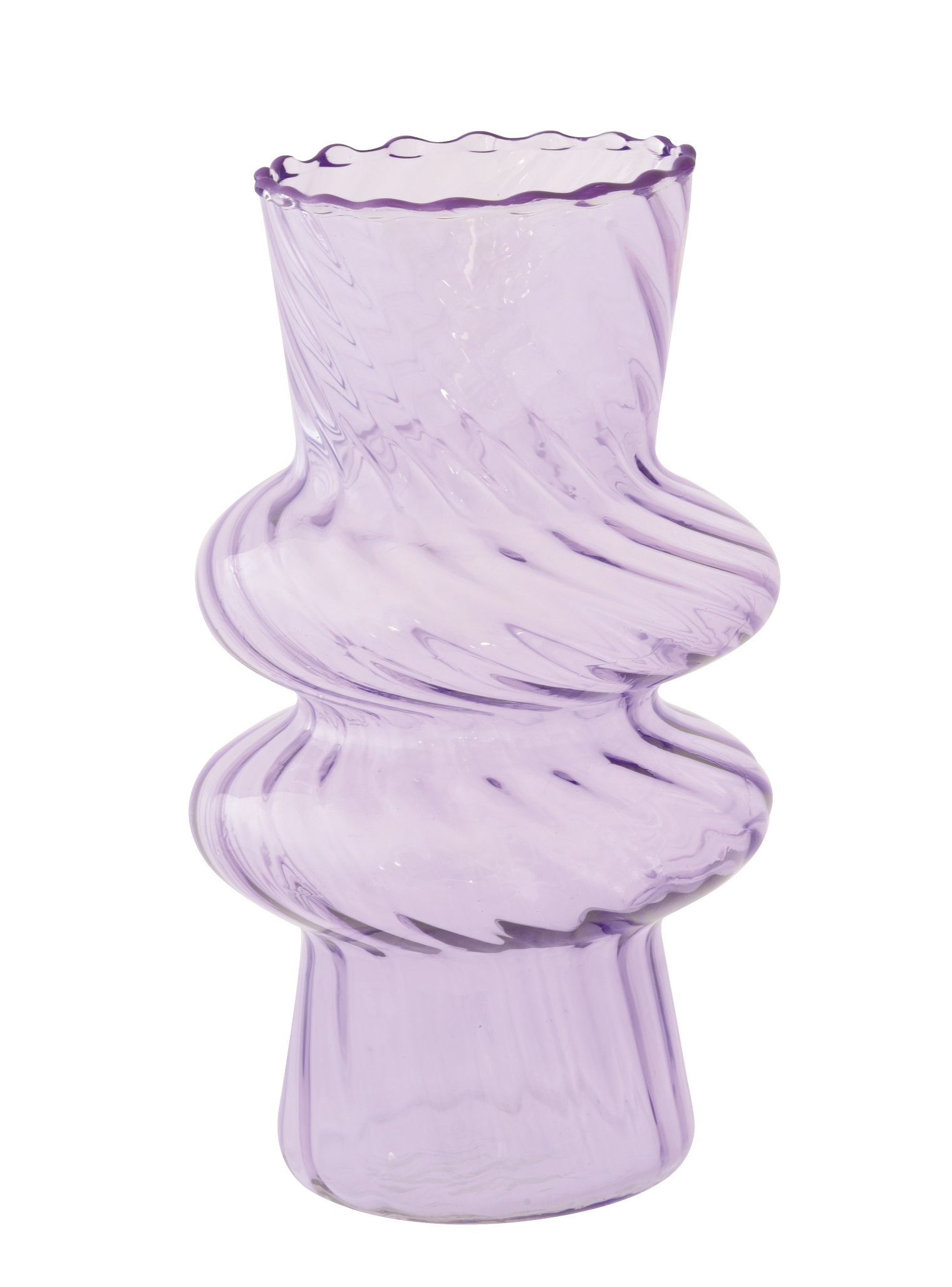 Borosilicate Double-drop Glass Vase H 20 Cm In Color Box Twist & Match Orange Gift