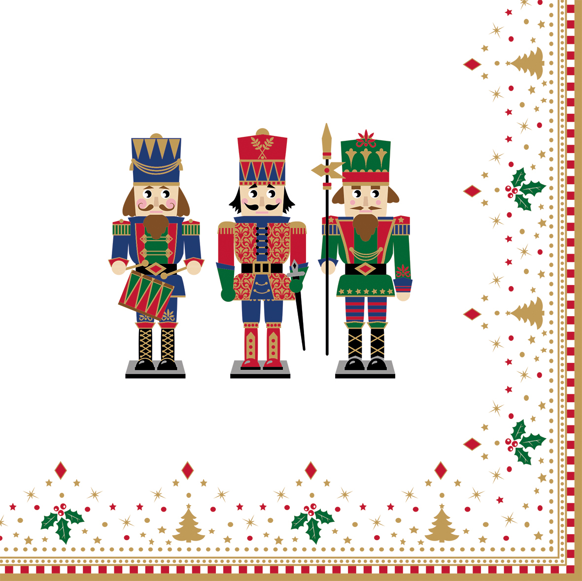 Pack Of 20 Fashion Paper  33x33 Nutcracker Gift