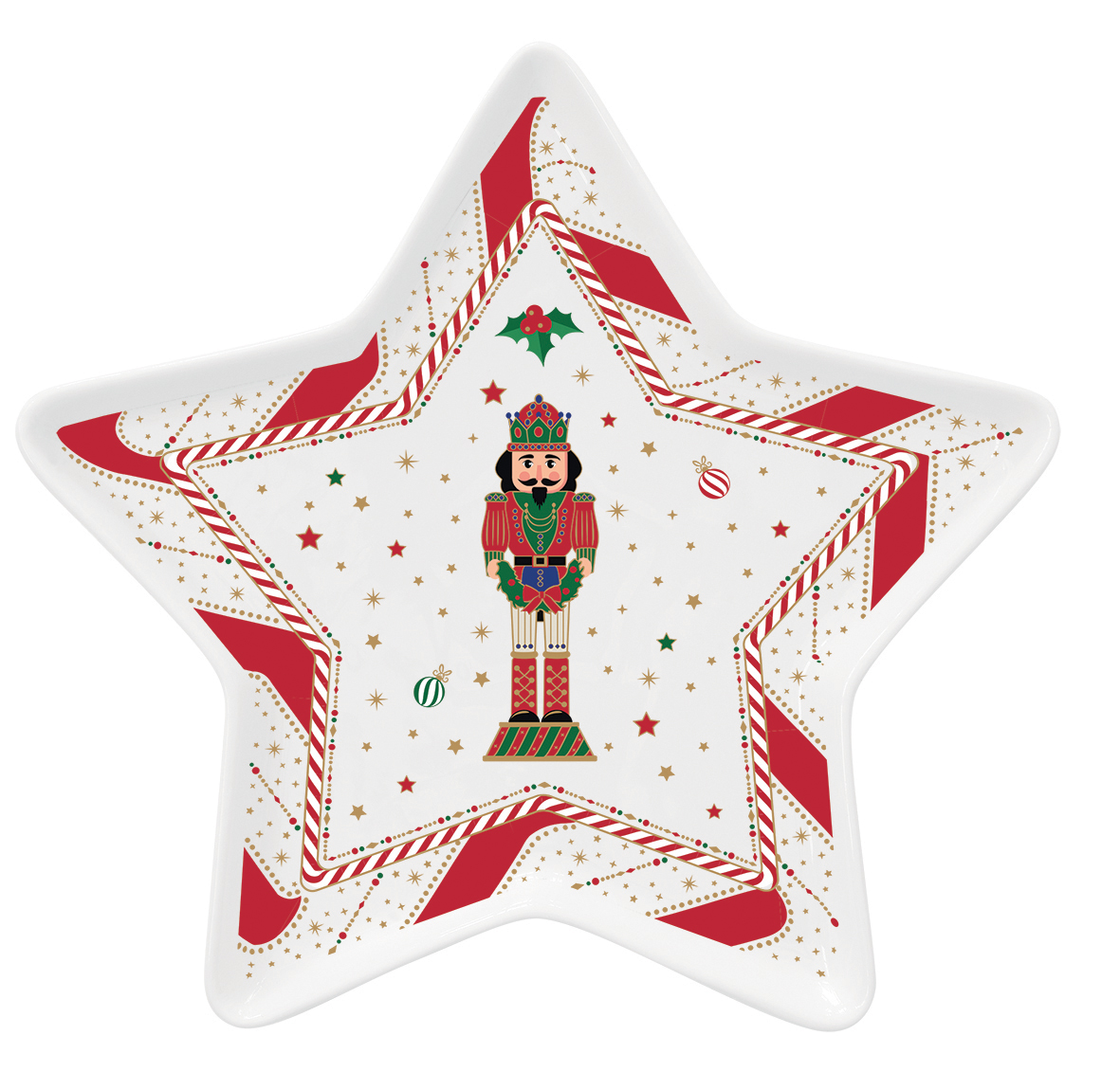 Dish In Porcelain Ã˜ 19,5 Cm In Colour Box Nutcracker Twist Gift