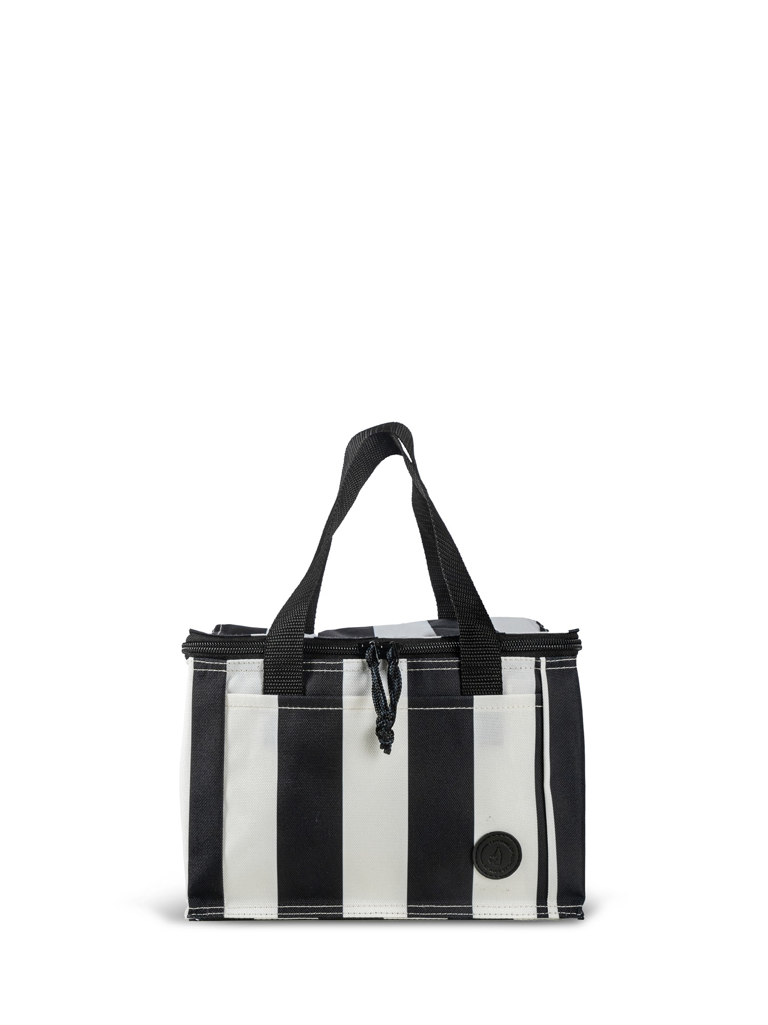 City Stripe Cooler Bag Small Rpet (6) Black/white Gift