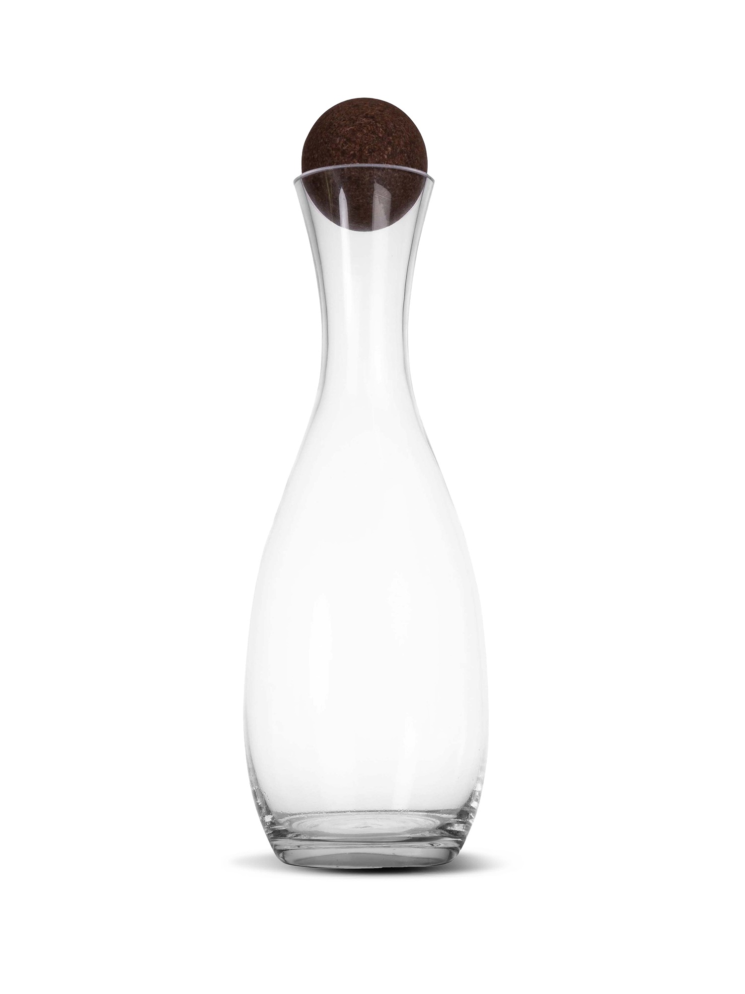 Nature Carafe W. Cork Stopper (6) Clear/dark Brown Gift
