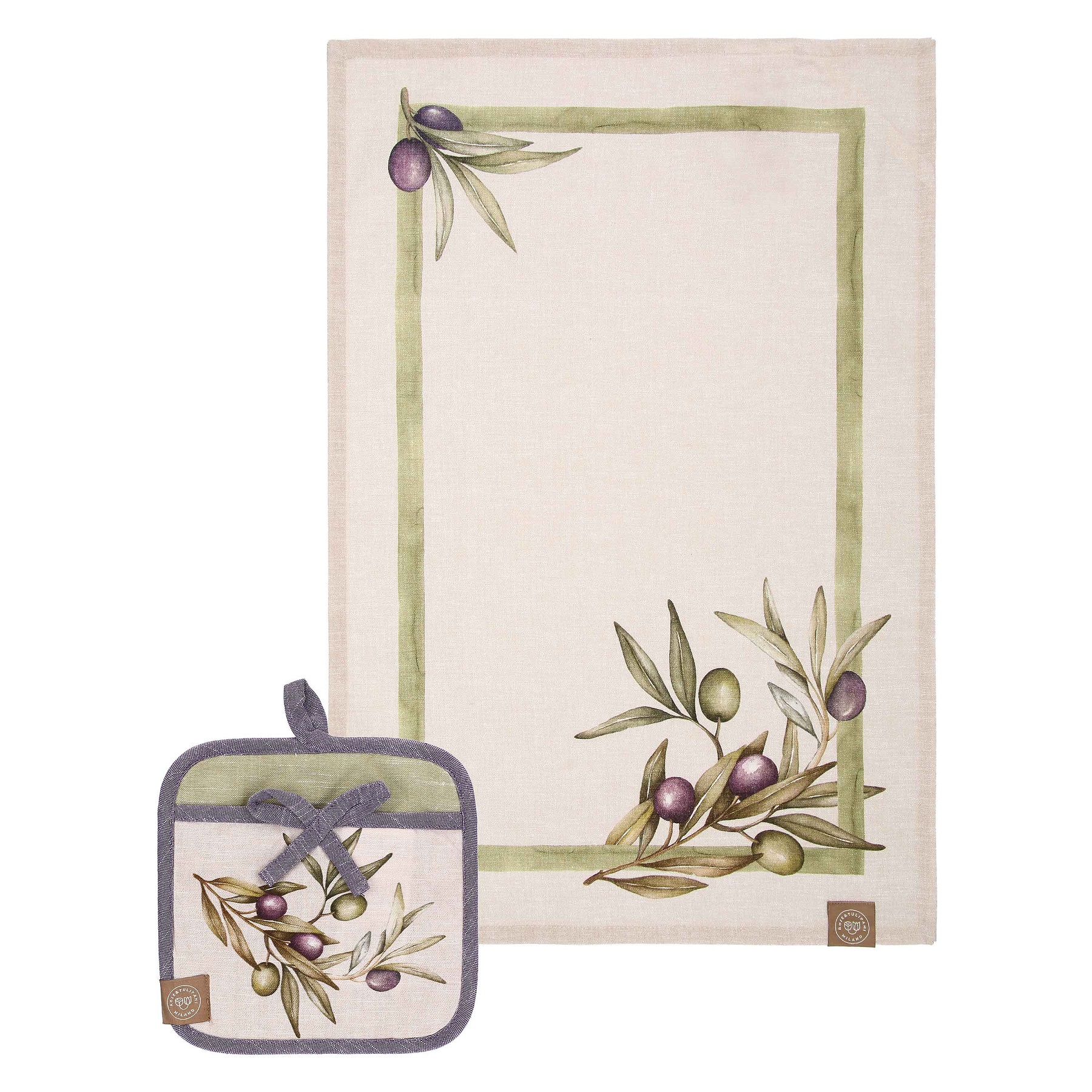 Olyvia Tea Towel Pot Holder Set Gift