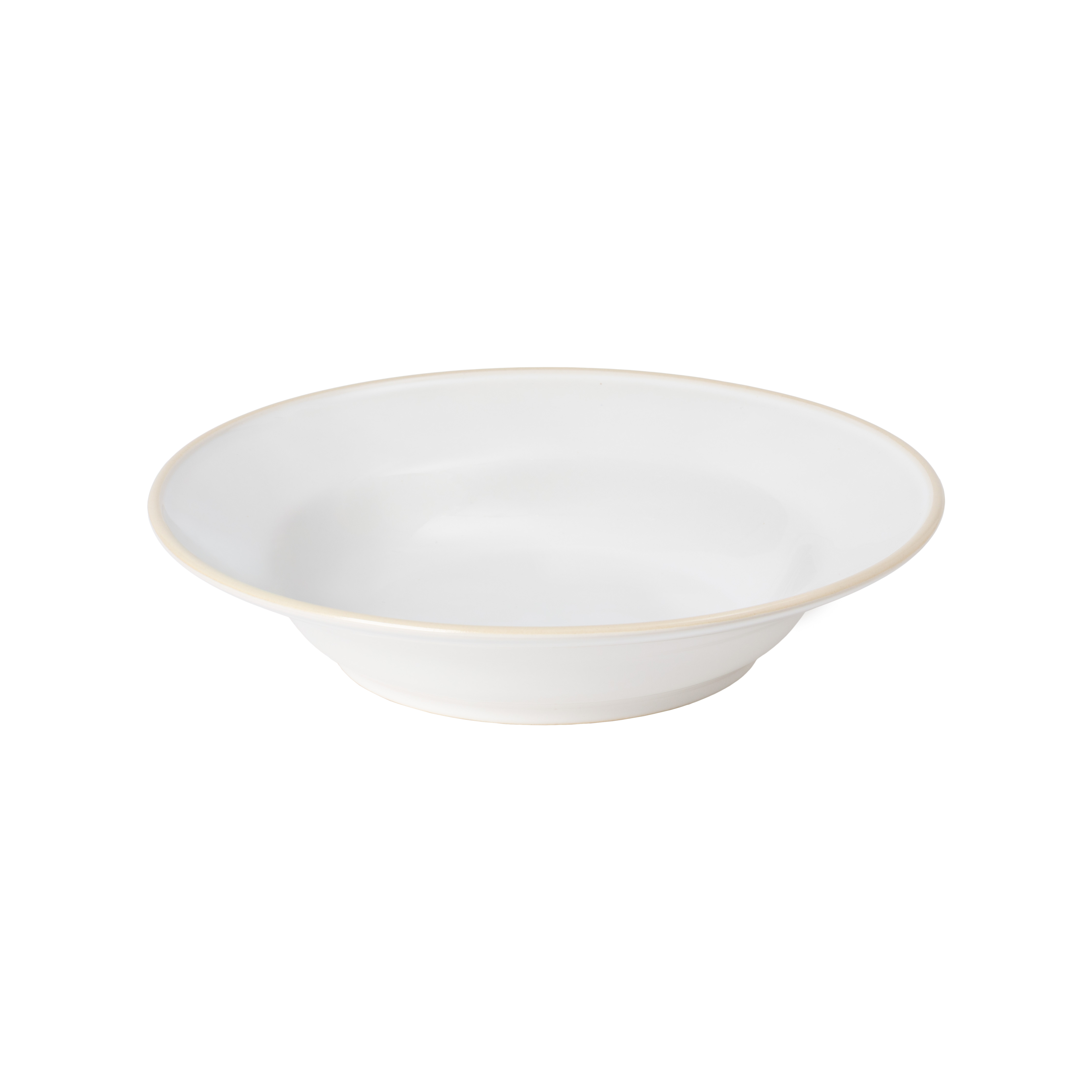 Beja White/cream Deep Rimmed Plate 26cm Gift