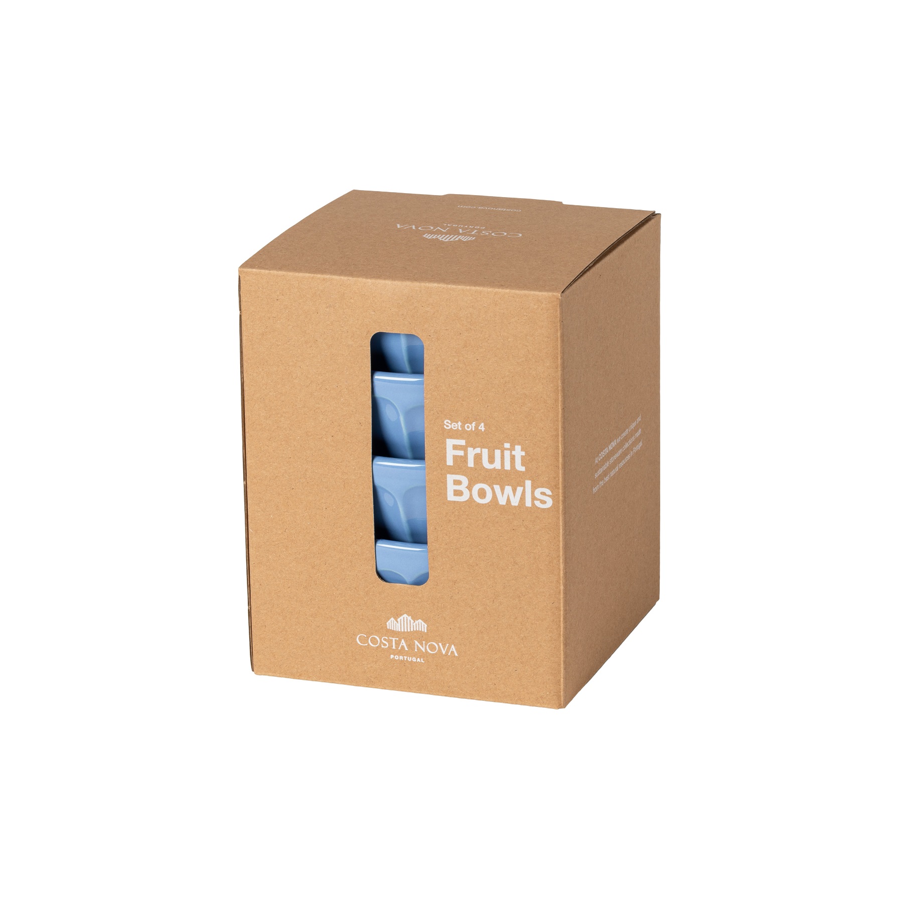 Latte Bowls Cornflower Blue Set 4 Latte Bowls 13cm Gift