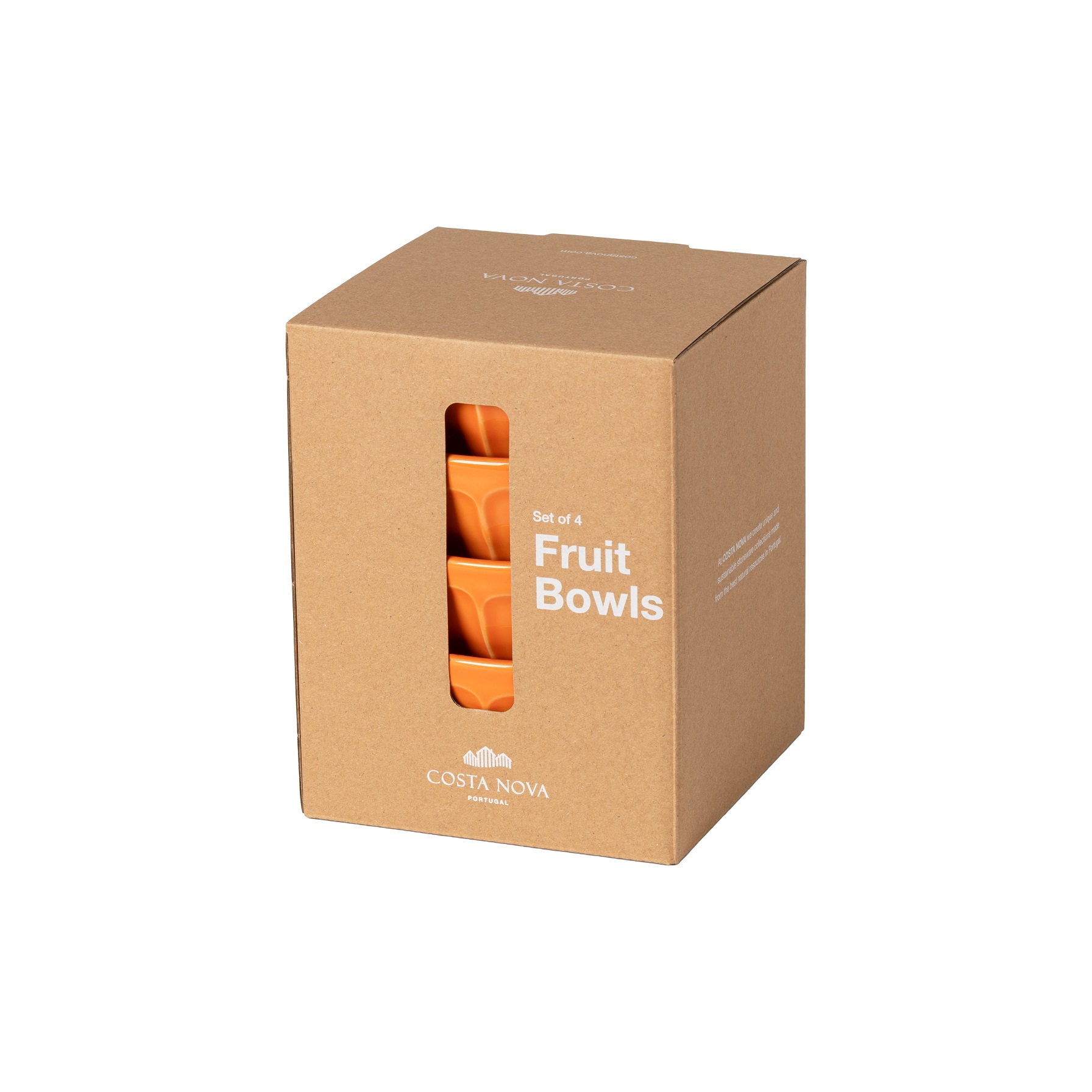 Latte Bowls Tangerine Set 4 Latte Bowls 13cm Gift