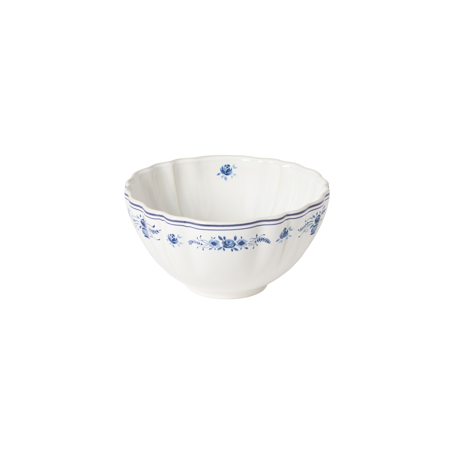 Vila White/blue Soup/cereal Bowl 16cm Gift