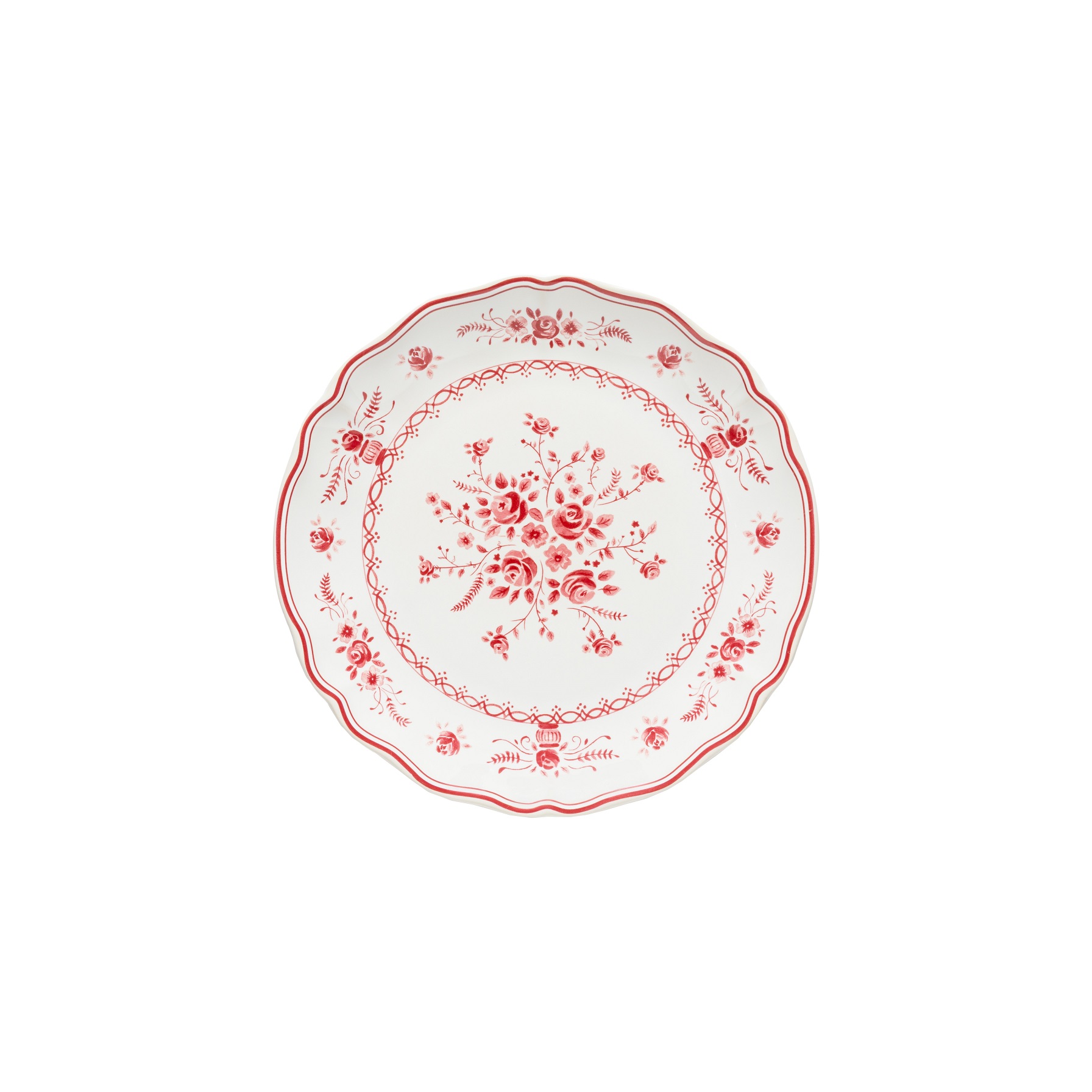 Vila White/red Salad/dessert Plate 21cm Gift