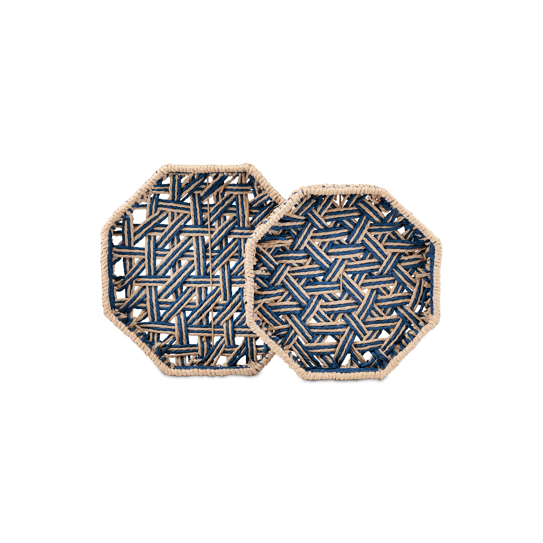 Incarta Set 2 Octagon Tray Blue Gift