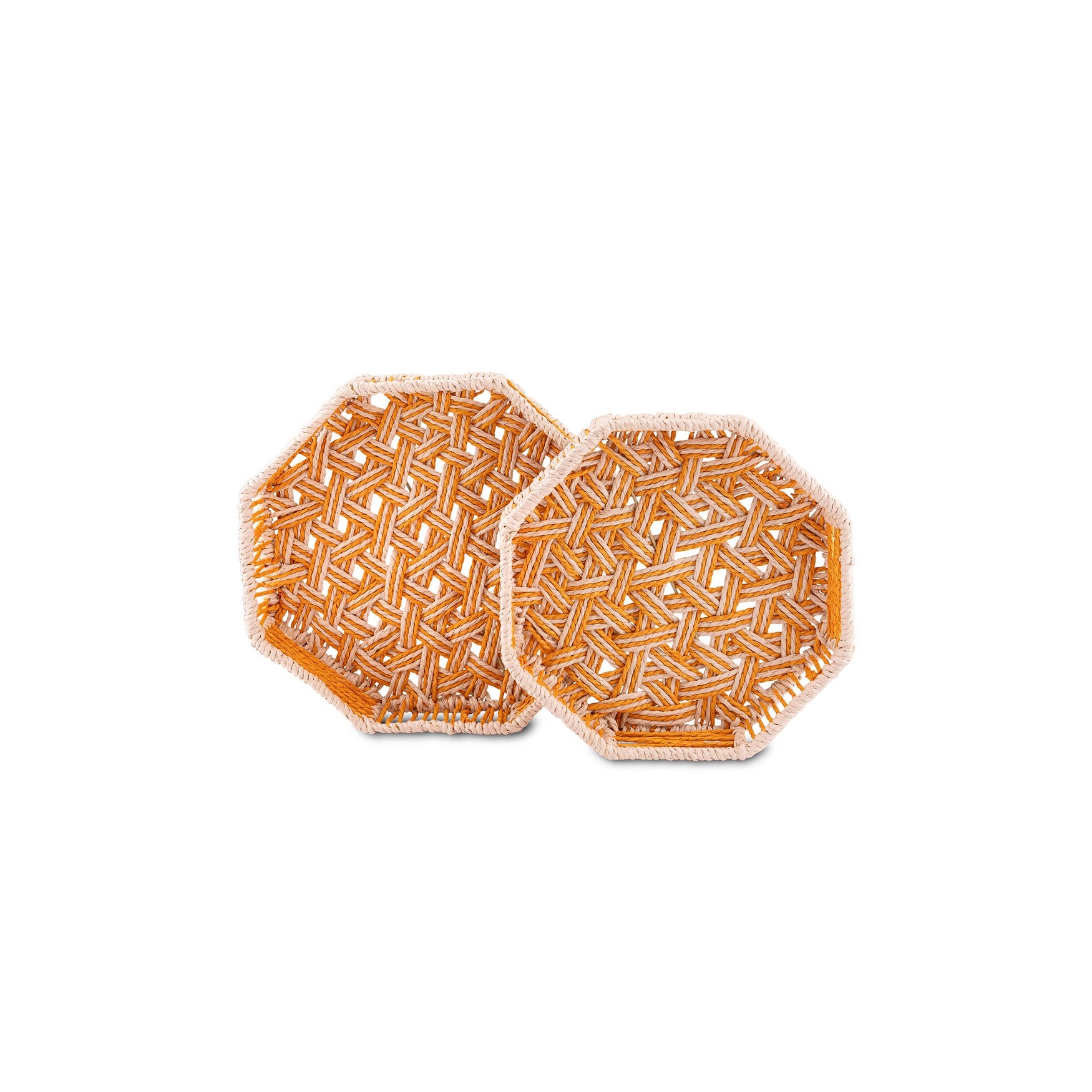 Incarta Set 2 Octagon Tray Orange Gift