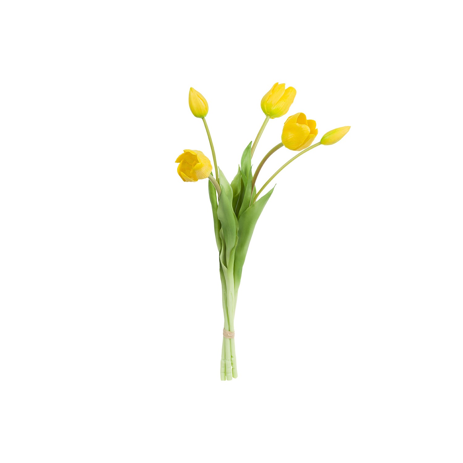 Stefania 5 Yellow Tulips Bouquet 30 Cm Gift