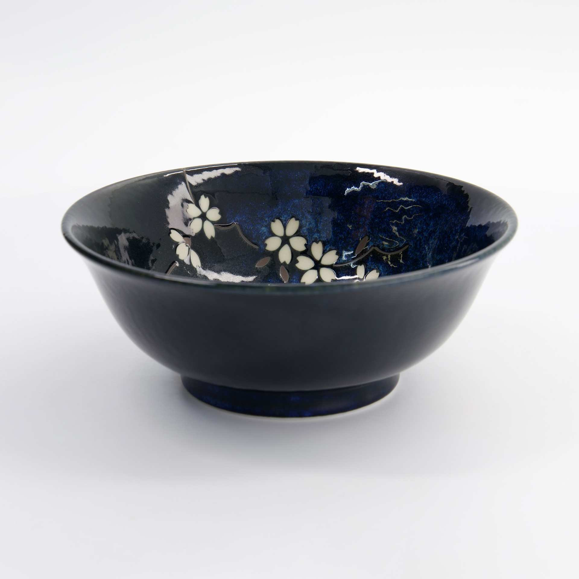Cobalt Blue Sakura Ramen Bowl 20.5x8cm 1200ml 33516 4/32 Gift